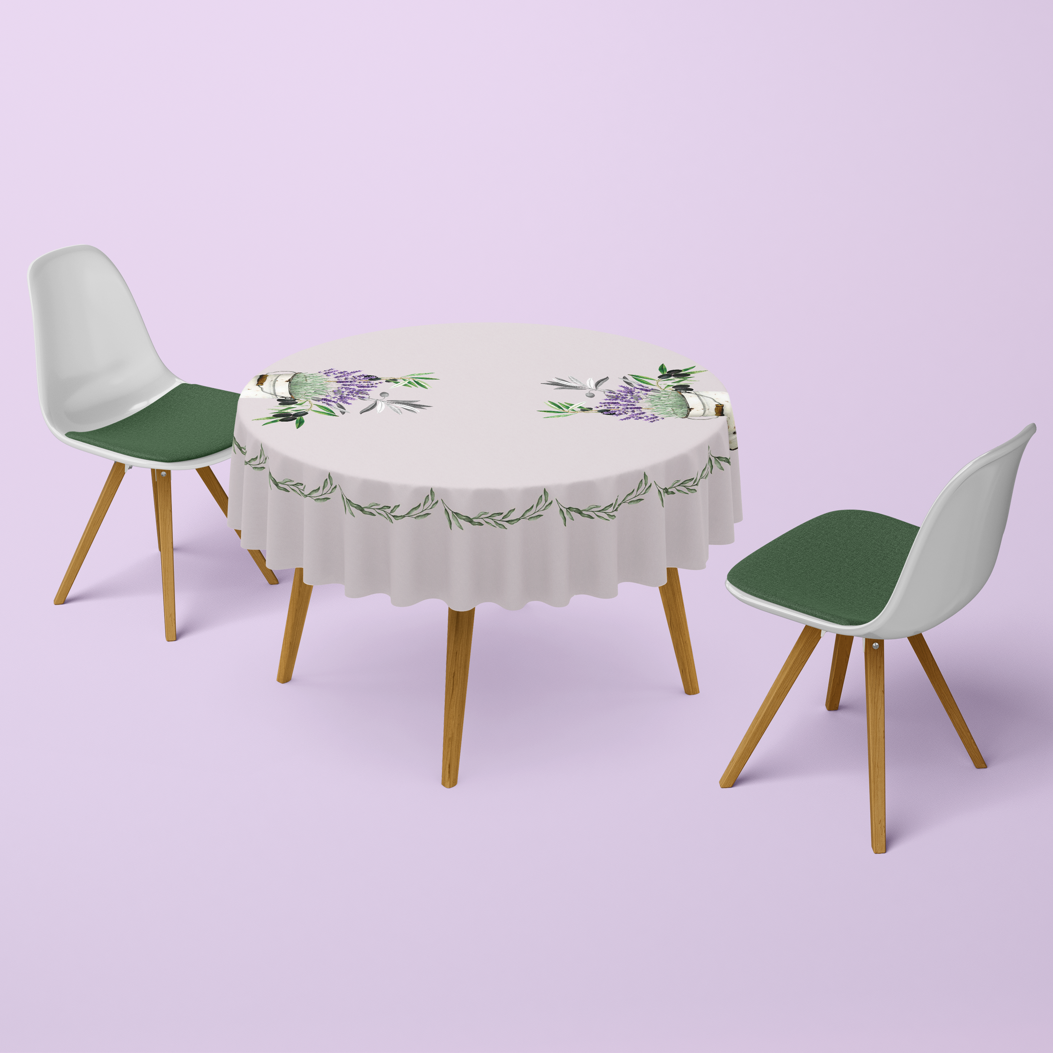 Nappe de table ronde 150cm imprimé