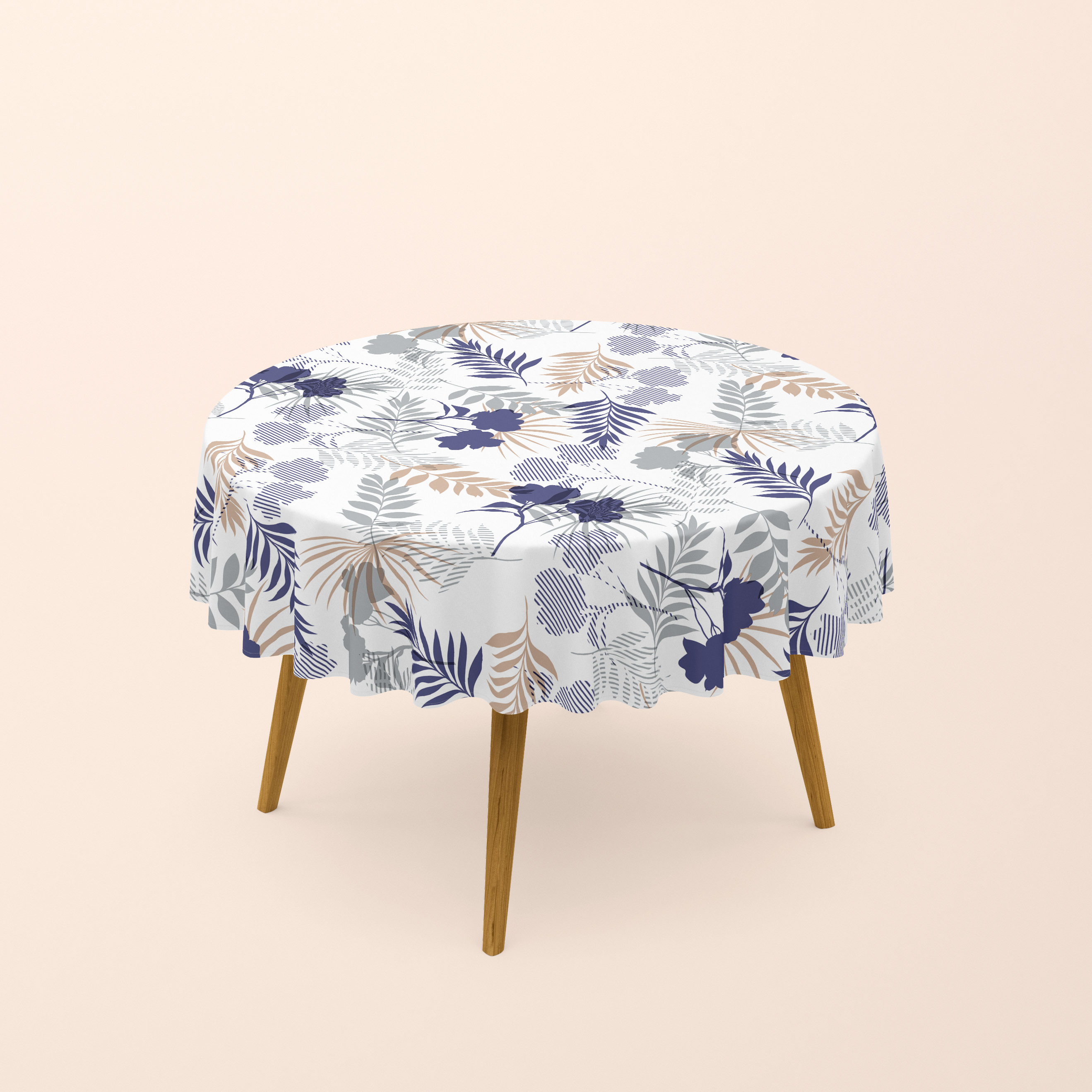 Nappe de table ronde Botanical imprimé