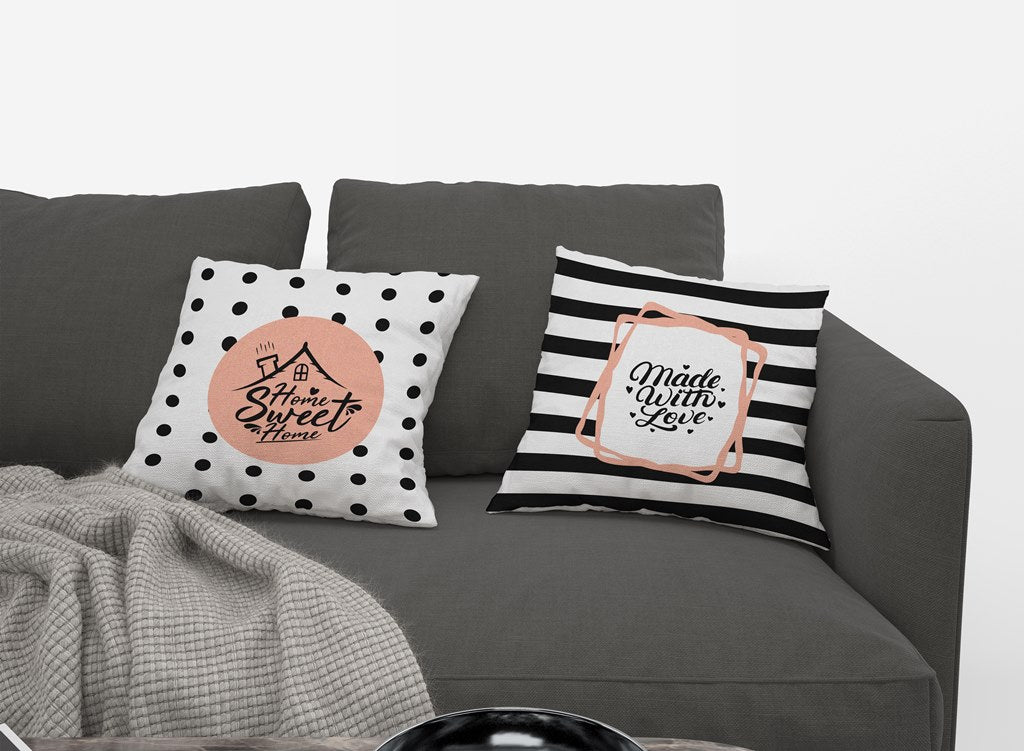 4 Housses de coussin Home Sweat Home, 40*40cm