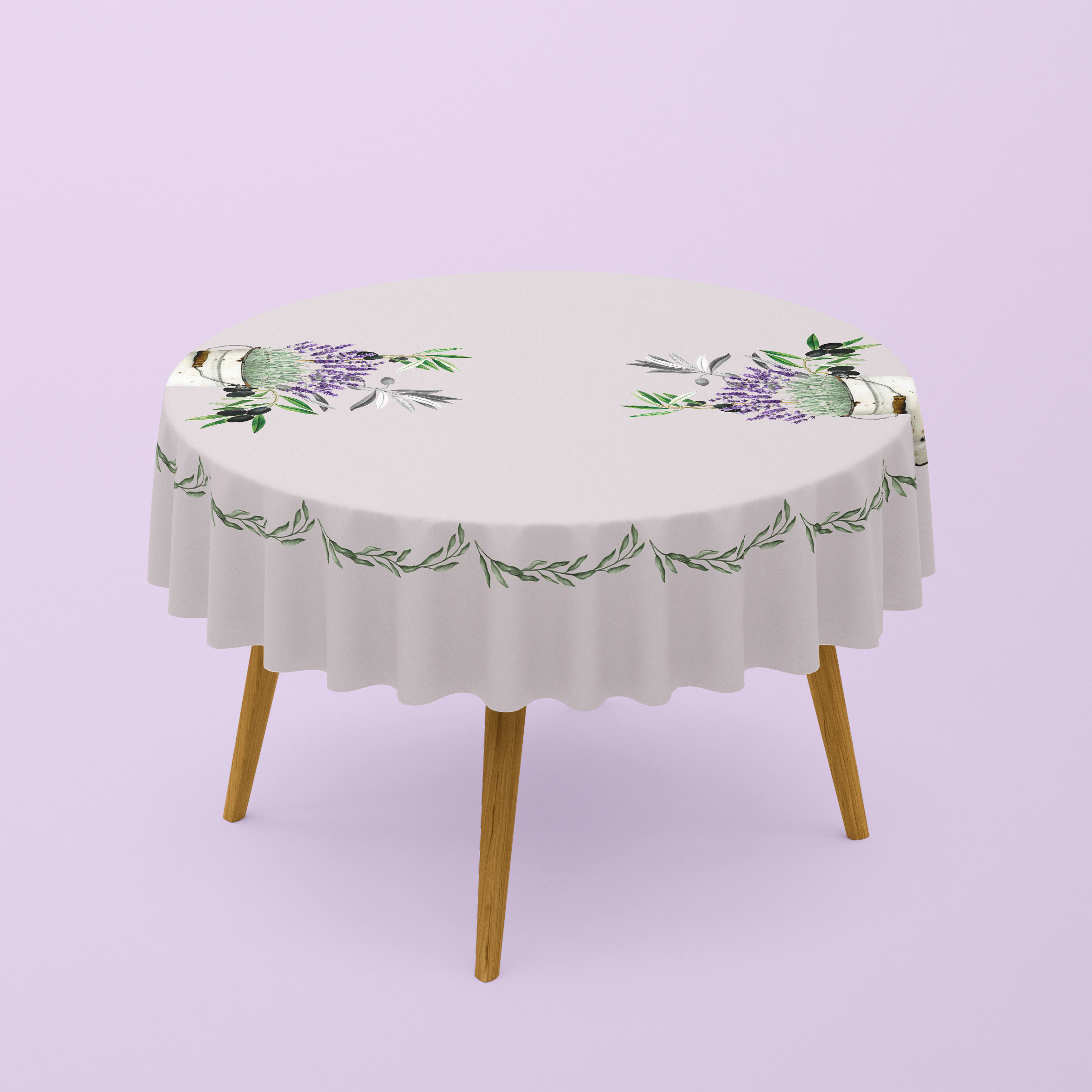Nappe de table ronde 150cm imprimé