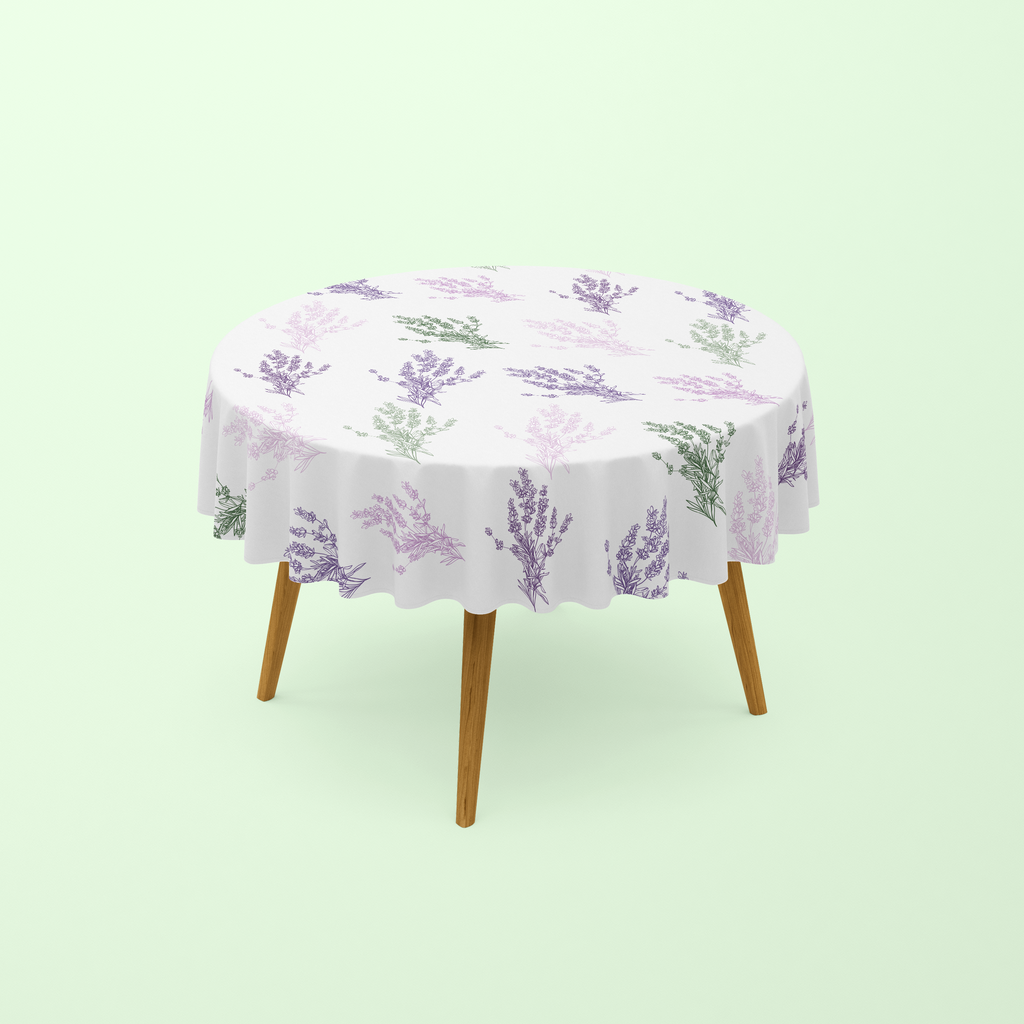 Nappe de table ronde Lavender imprimé