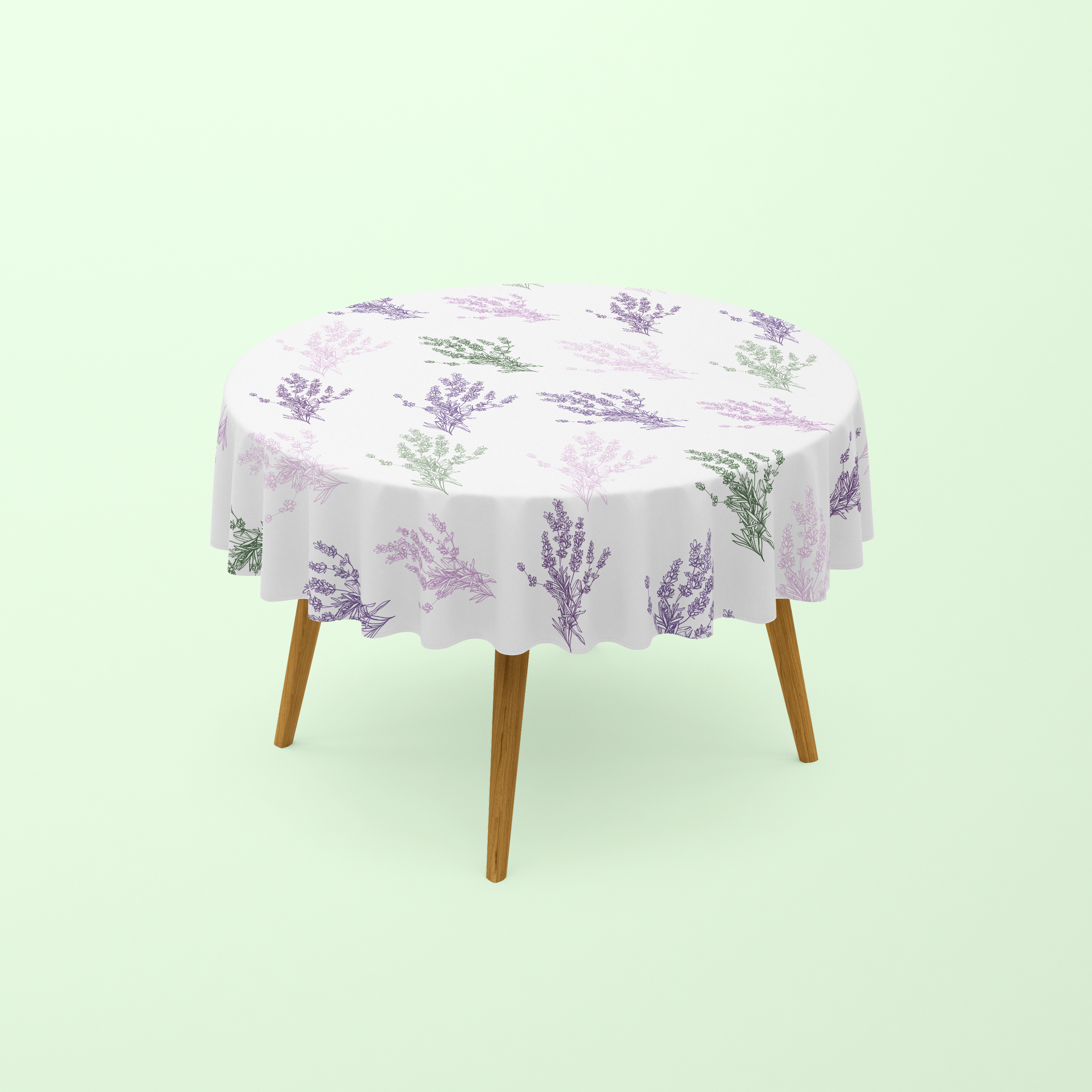 Nappe de table ronde Lavender imprimé