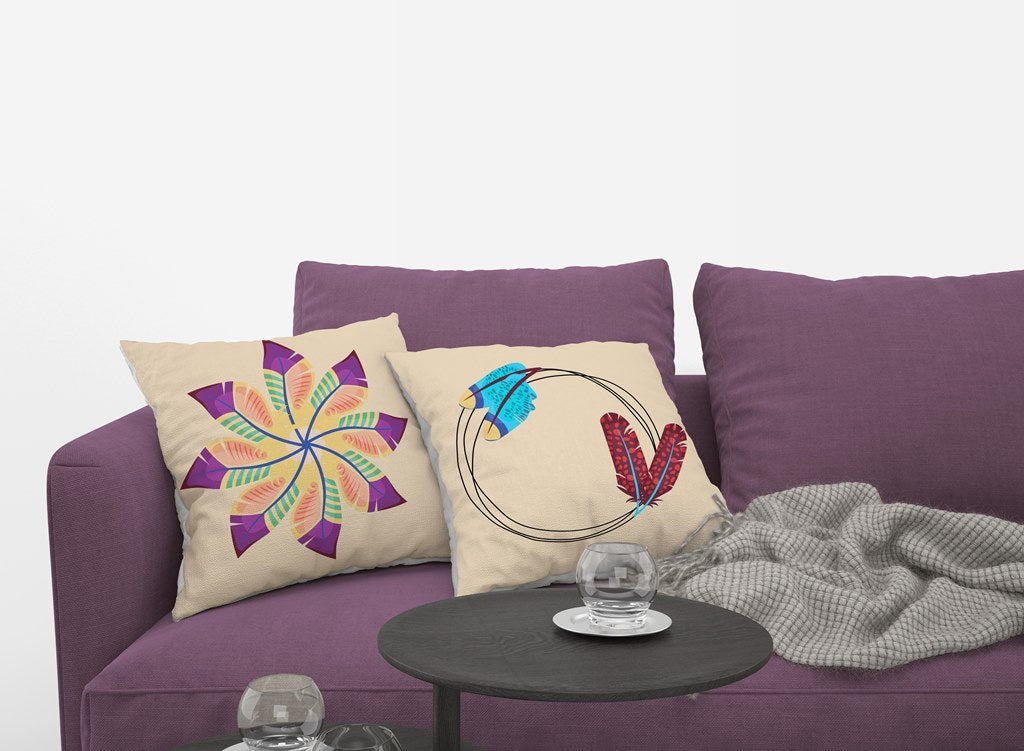 4 housses de coussin Dream catcher, 40*40cm