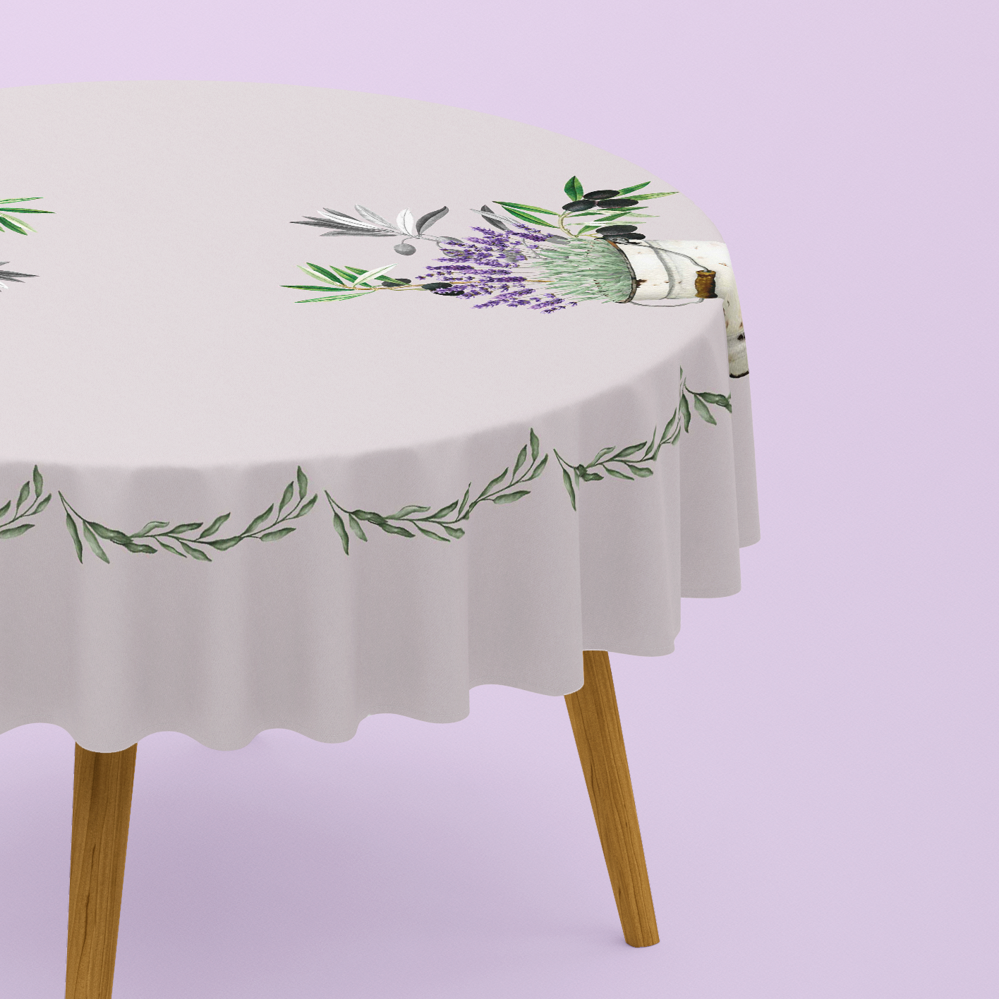 Nappe de table ronde 150cm imprimé