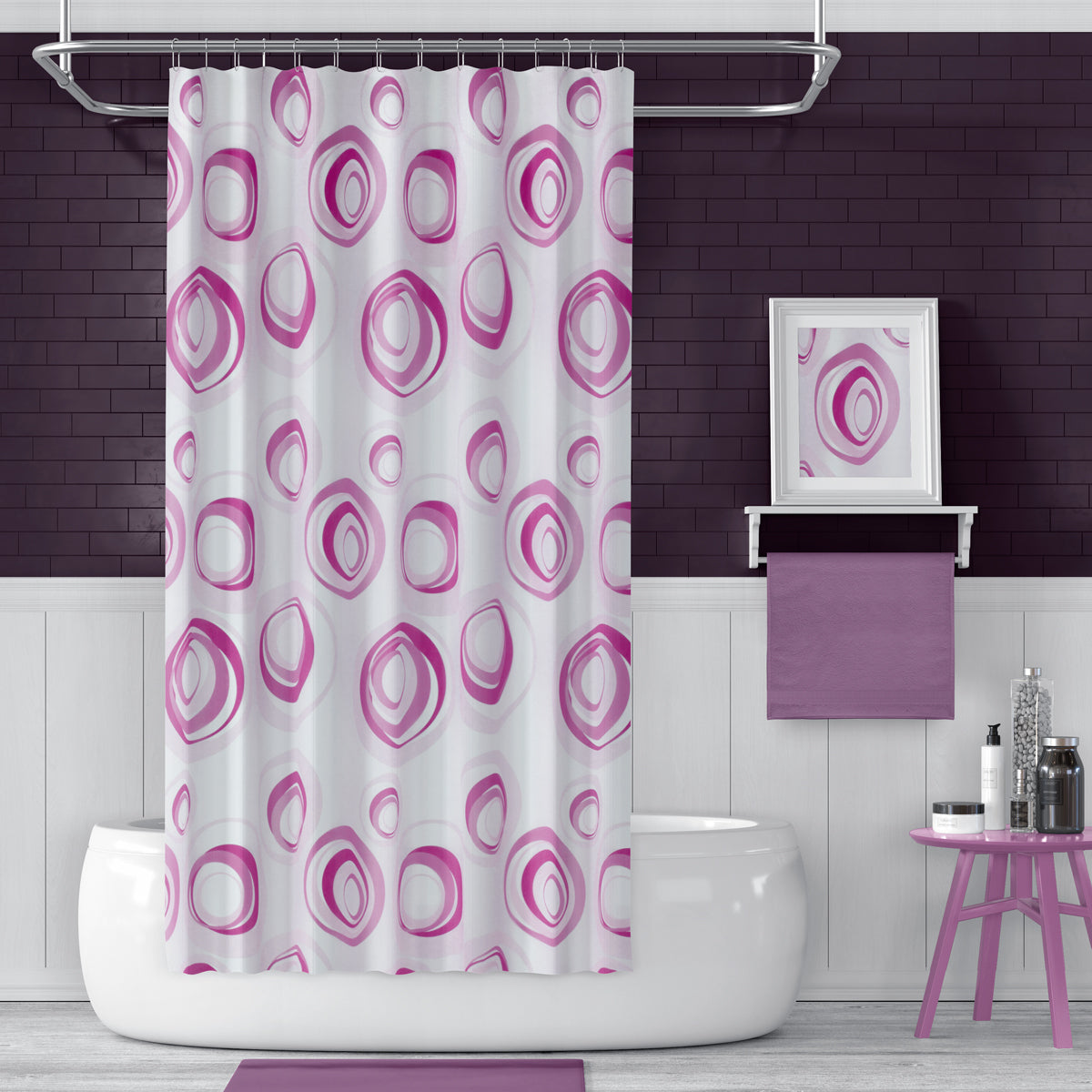 Rideau de Douche Halka Imprimé Imperméable 180 * 200cm
