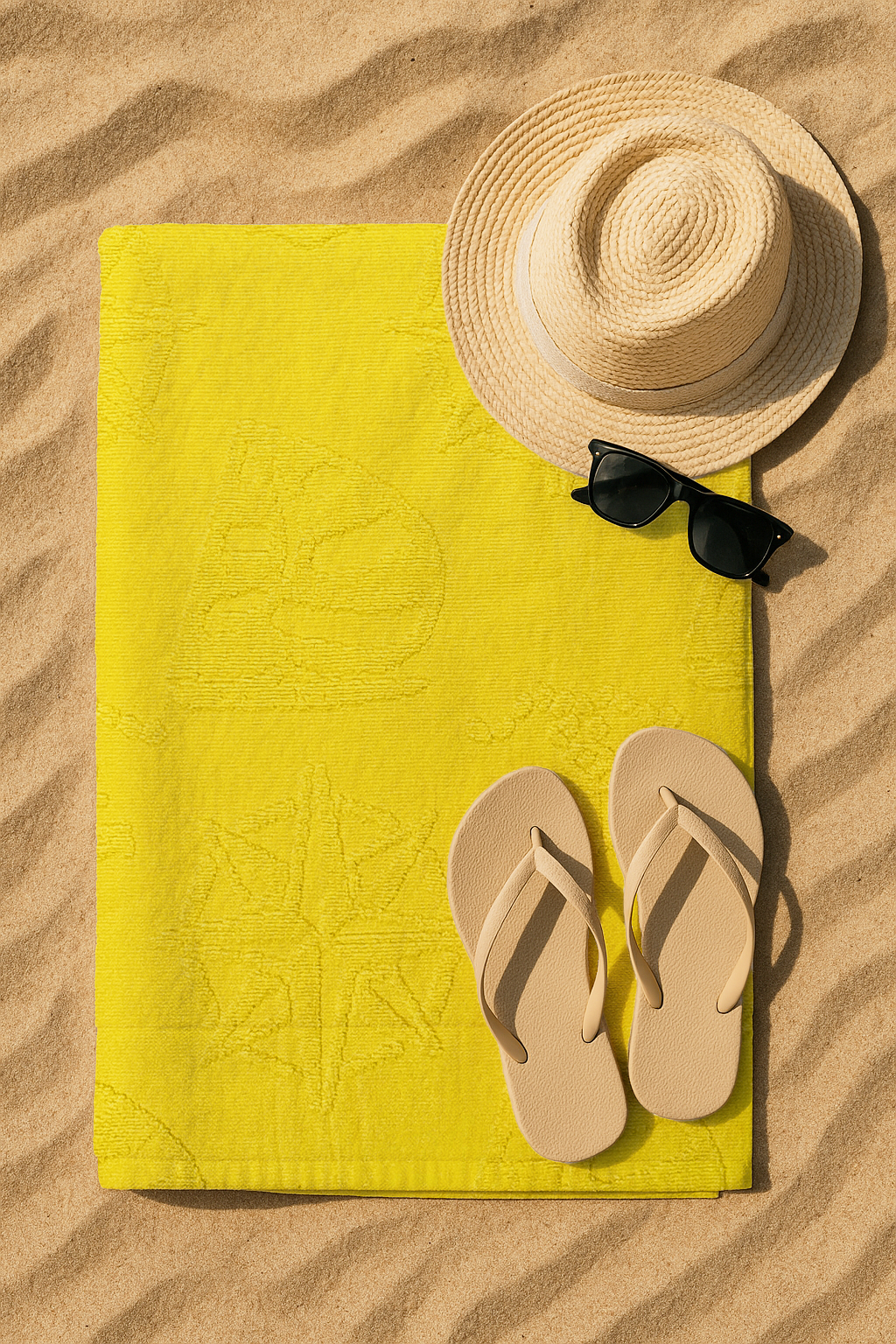 Serviette jaune 70 * 150cm