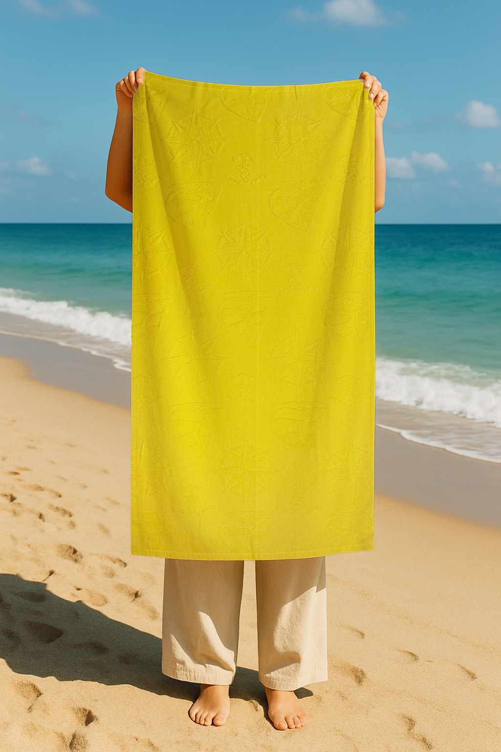 Serviette jaune 70 * 150cm