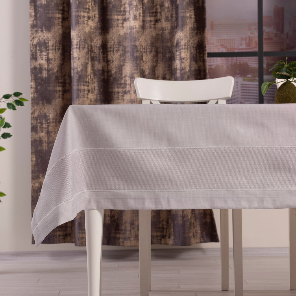 Nappe de table rectangulaire Nora Gris – 160×220 cm