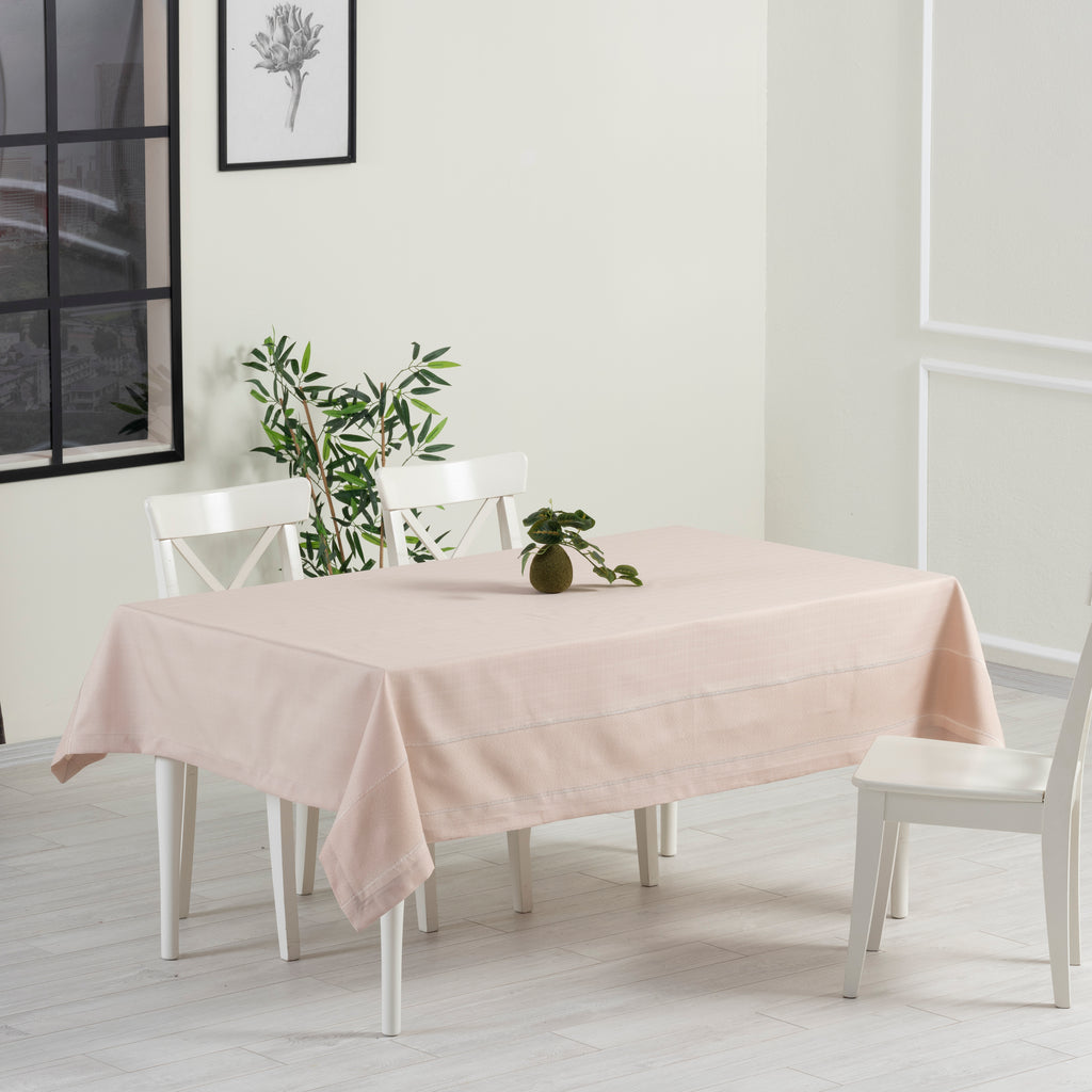 Nappe de table rectangulaire Nora Beige – 160×220 cm