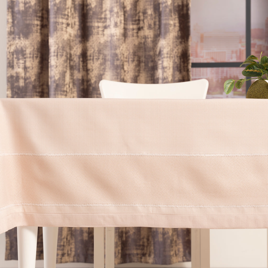 Nappe de table rectangulaire Nora Beige – 160×220 cm