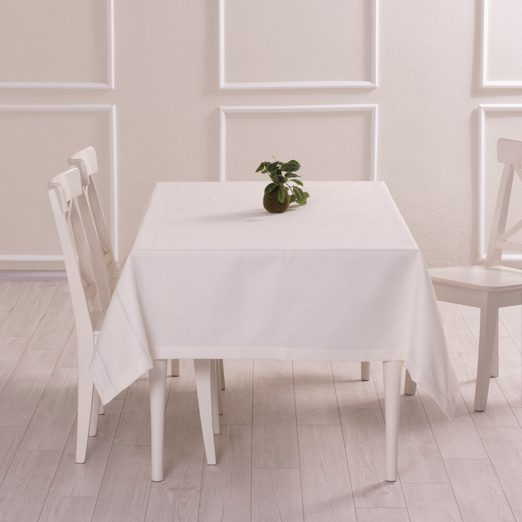 Nappe de table rectangulaire Nora Blanc cassé – 160×220 cm