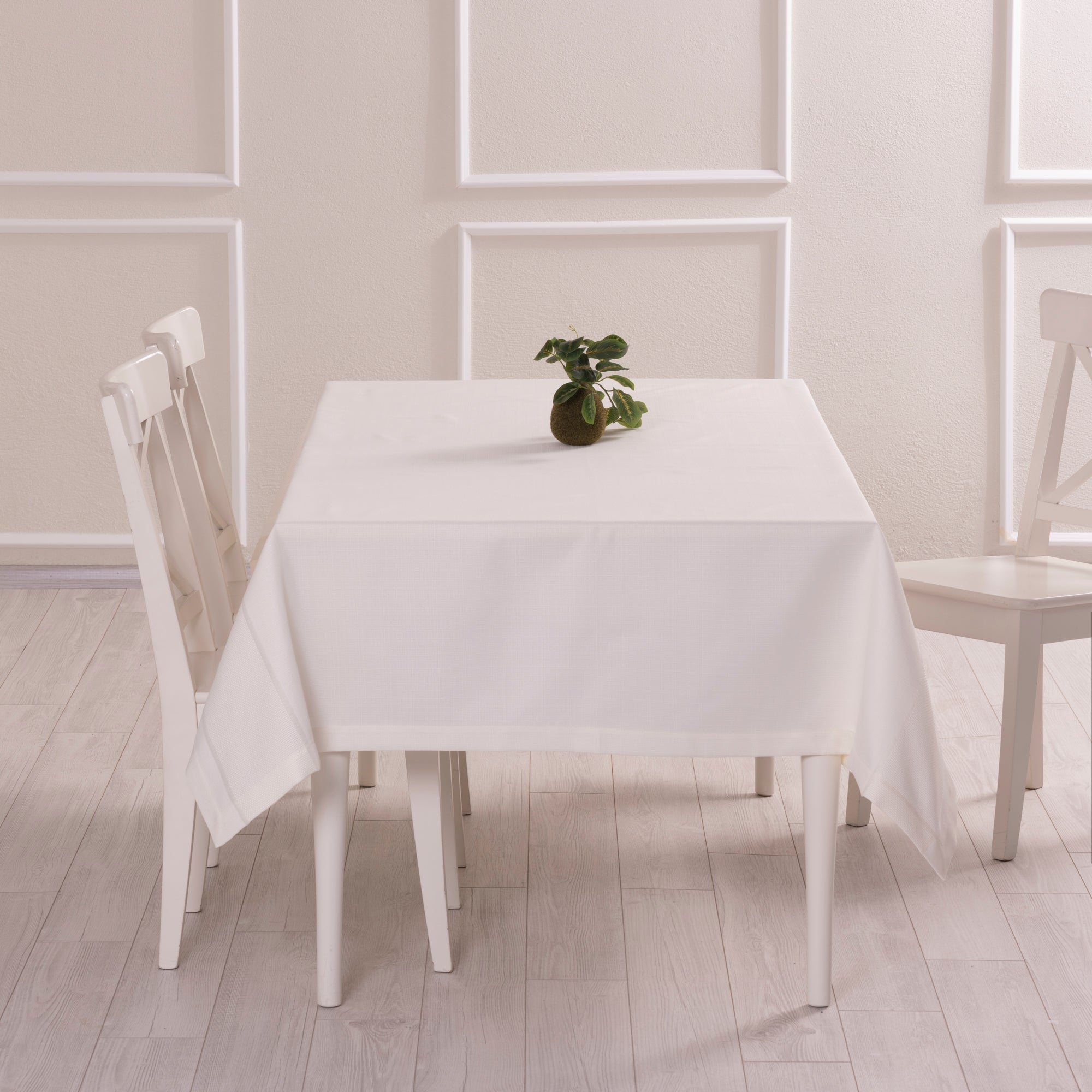 Nappe de table rectangulaire Nora Blanc cassé – 160×220 cm