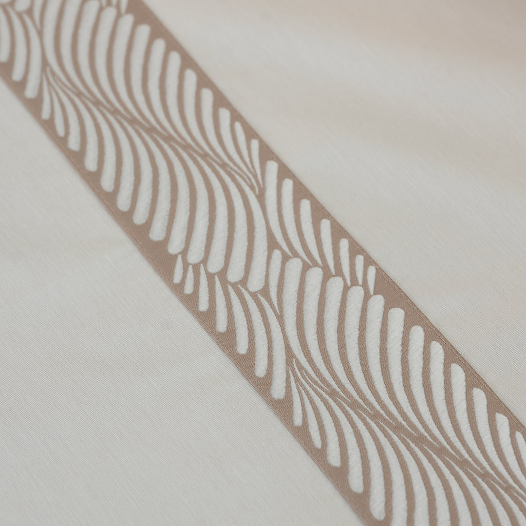 Nappe de table rectangulaire Alba beige + 2 chemins de table