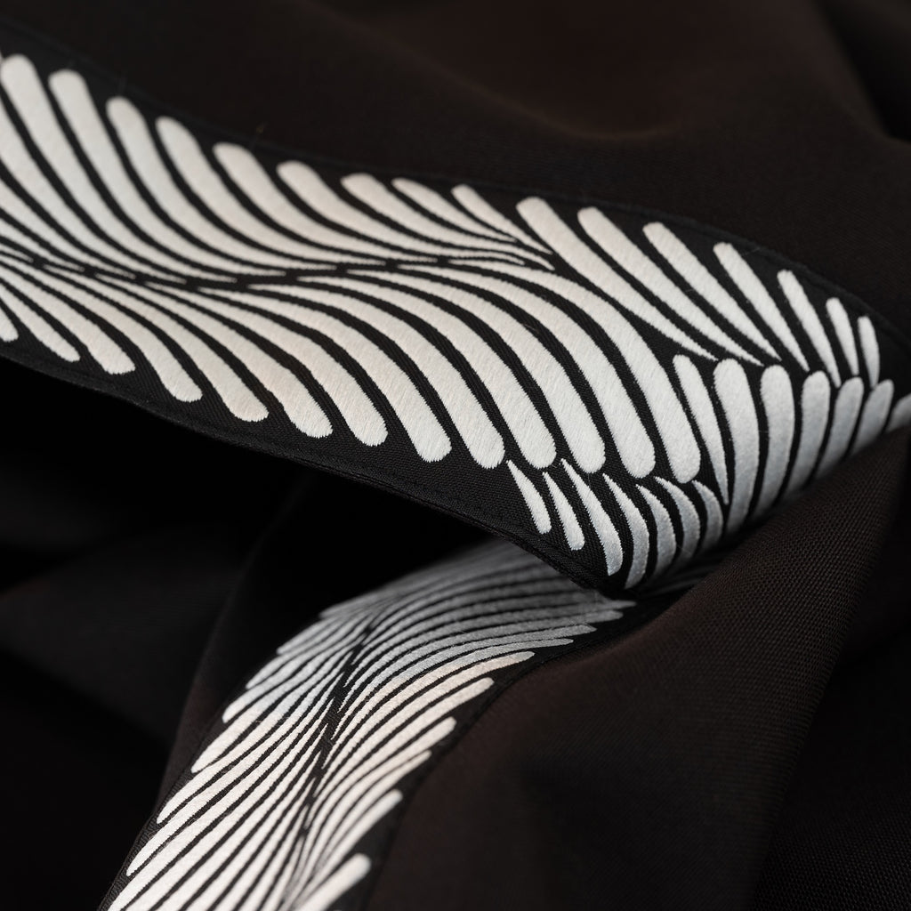 Nappe de table rectangulaire Alba noir + 2 chemins de table noir