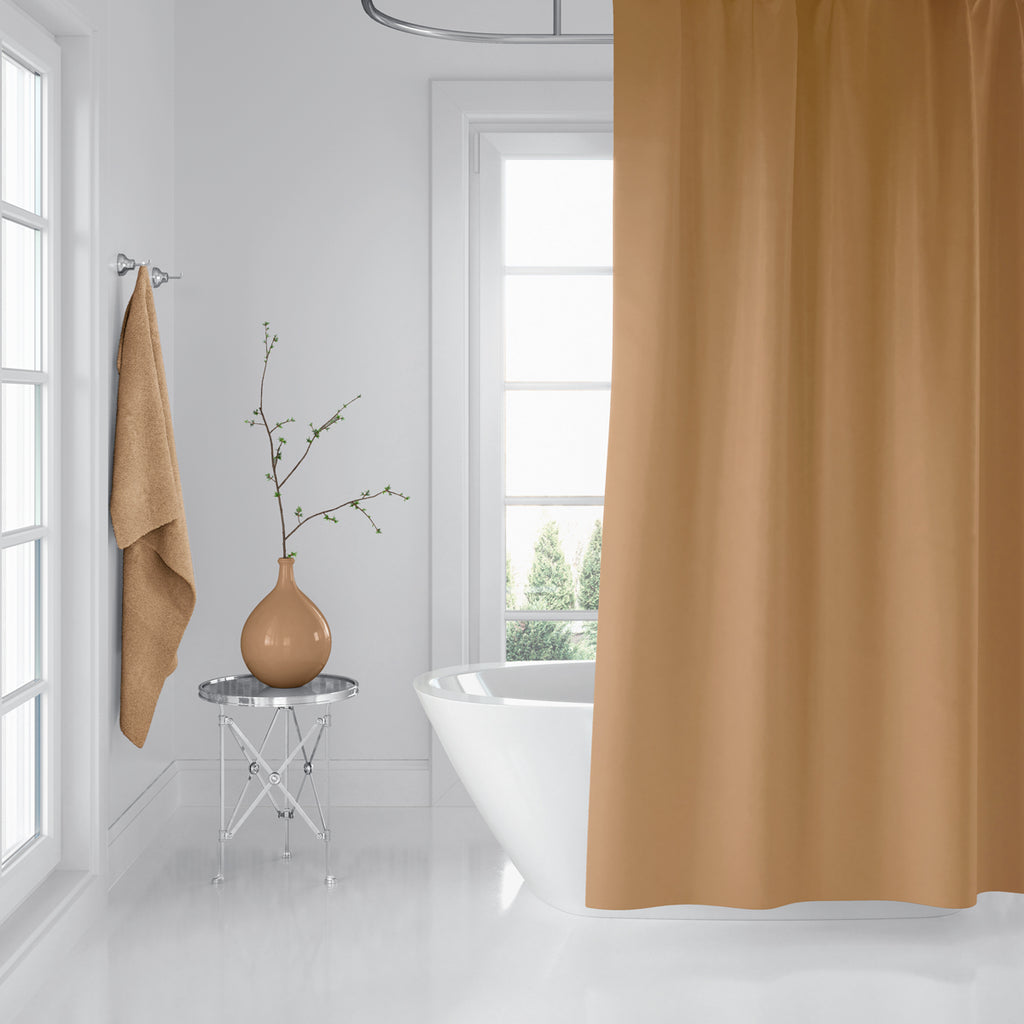 Rideau de Douche Beige Imprimé Imperméable 180 * 200cm