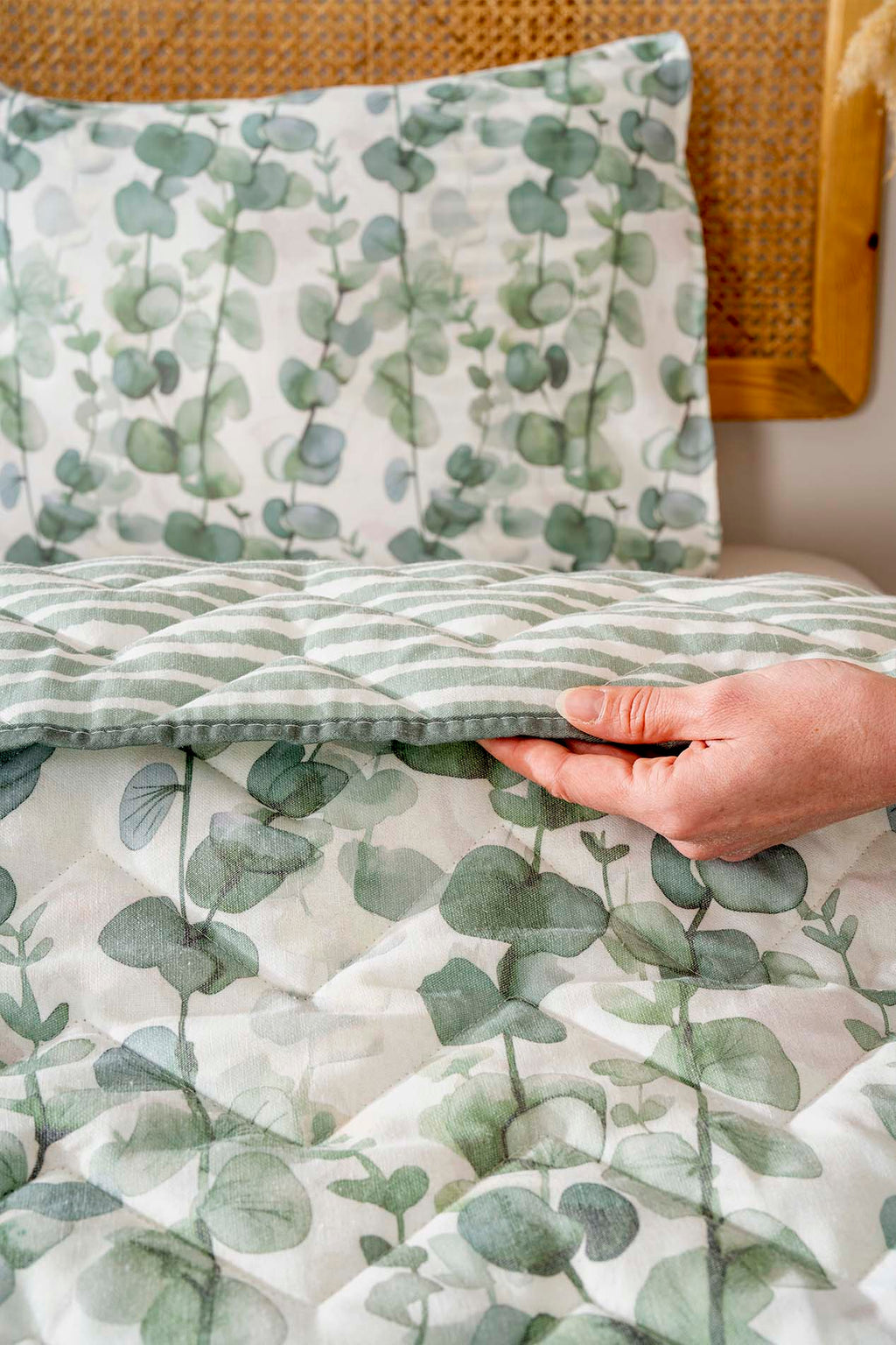 Couette bombée en polycoton Okaliptus