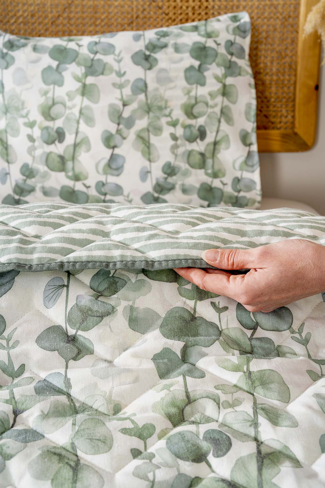 Couette bombée en polycoton Okaliptus