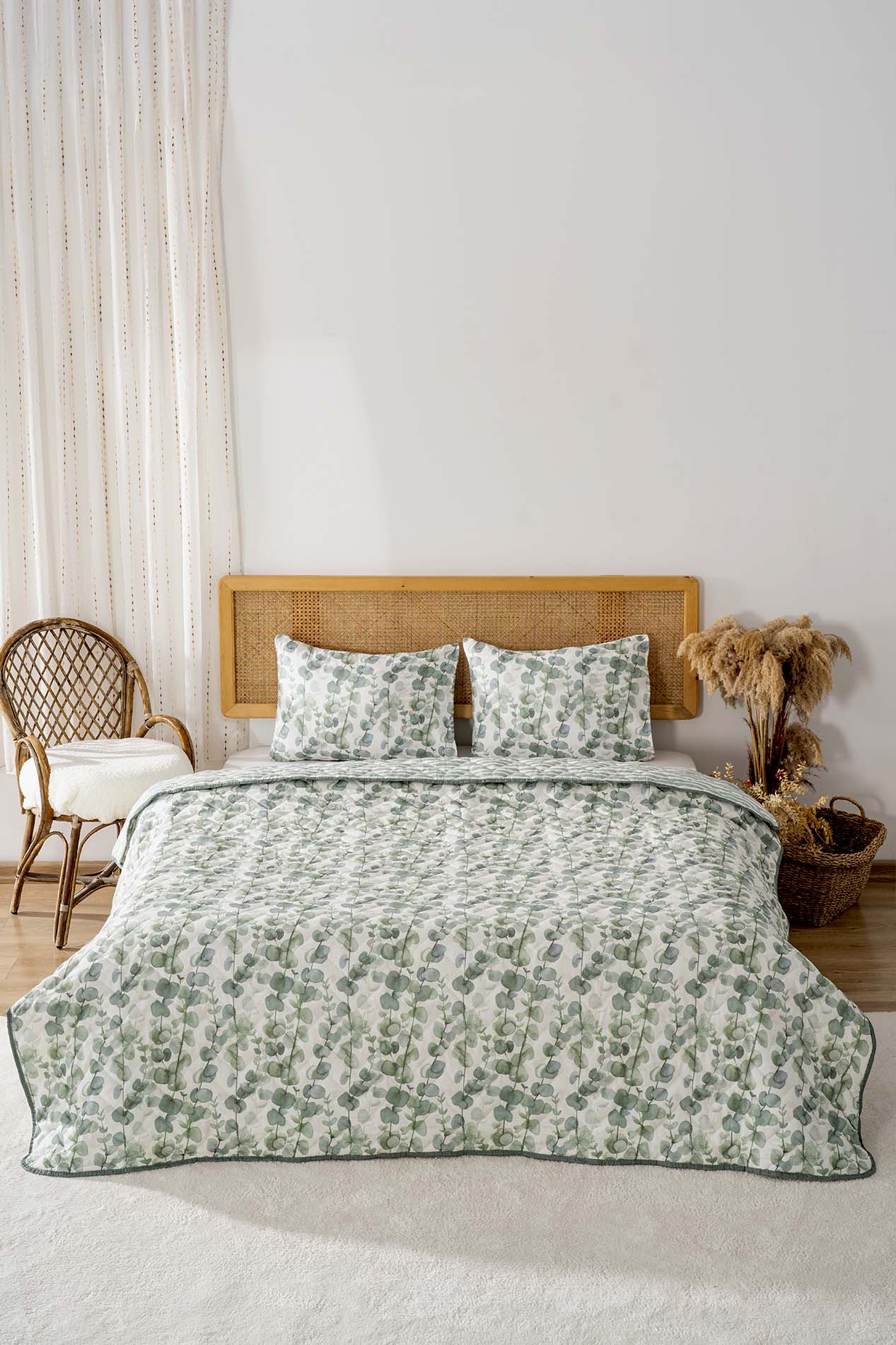 Couette bombée en polycoton Okaliptus