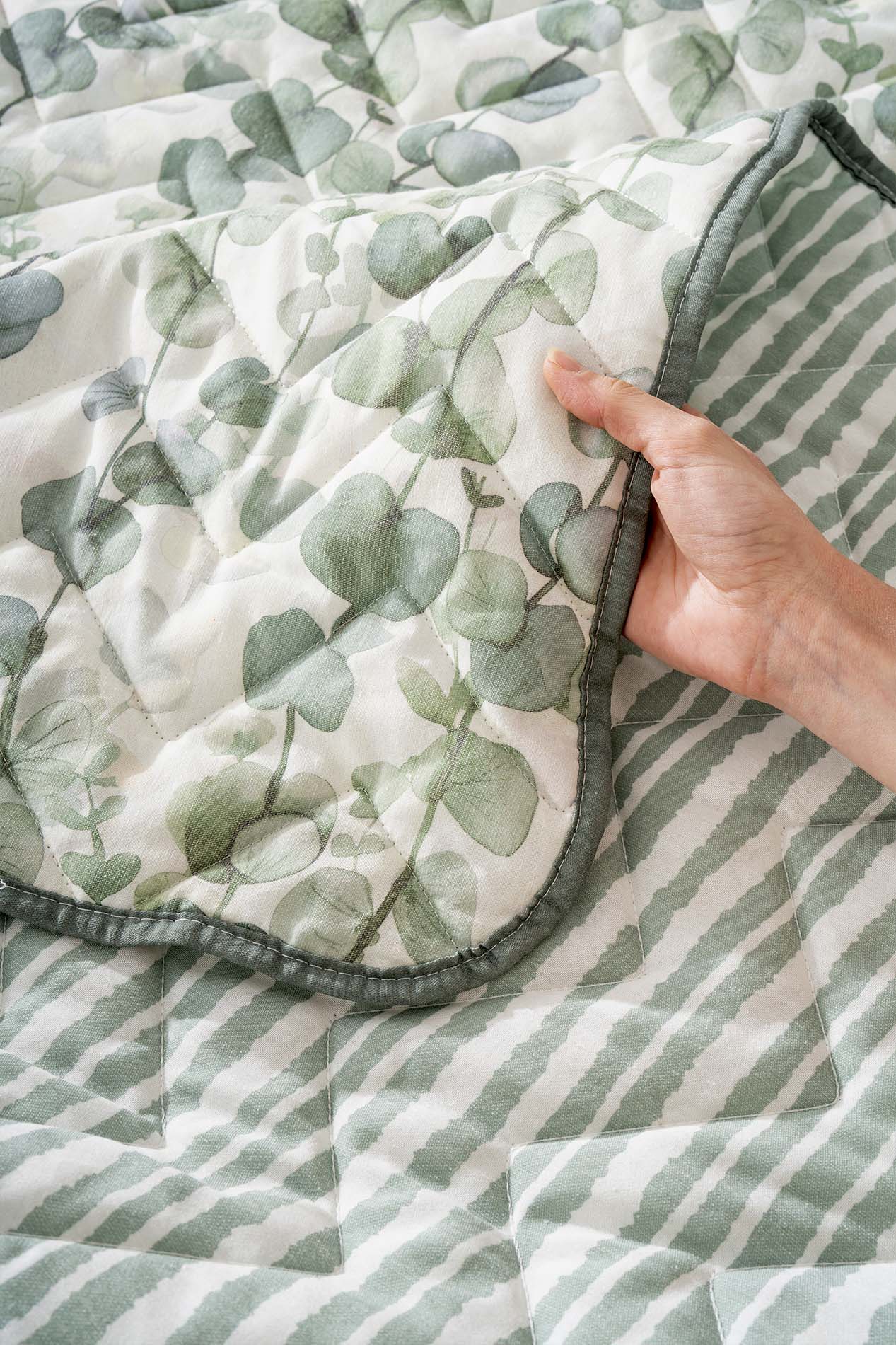 Couette bombée en polycoton Okaliptus