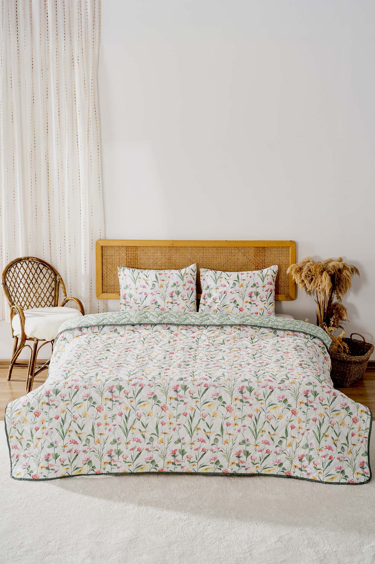 Couette bombée en polycoton Botanical