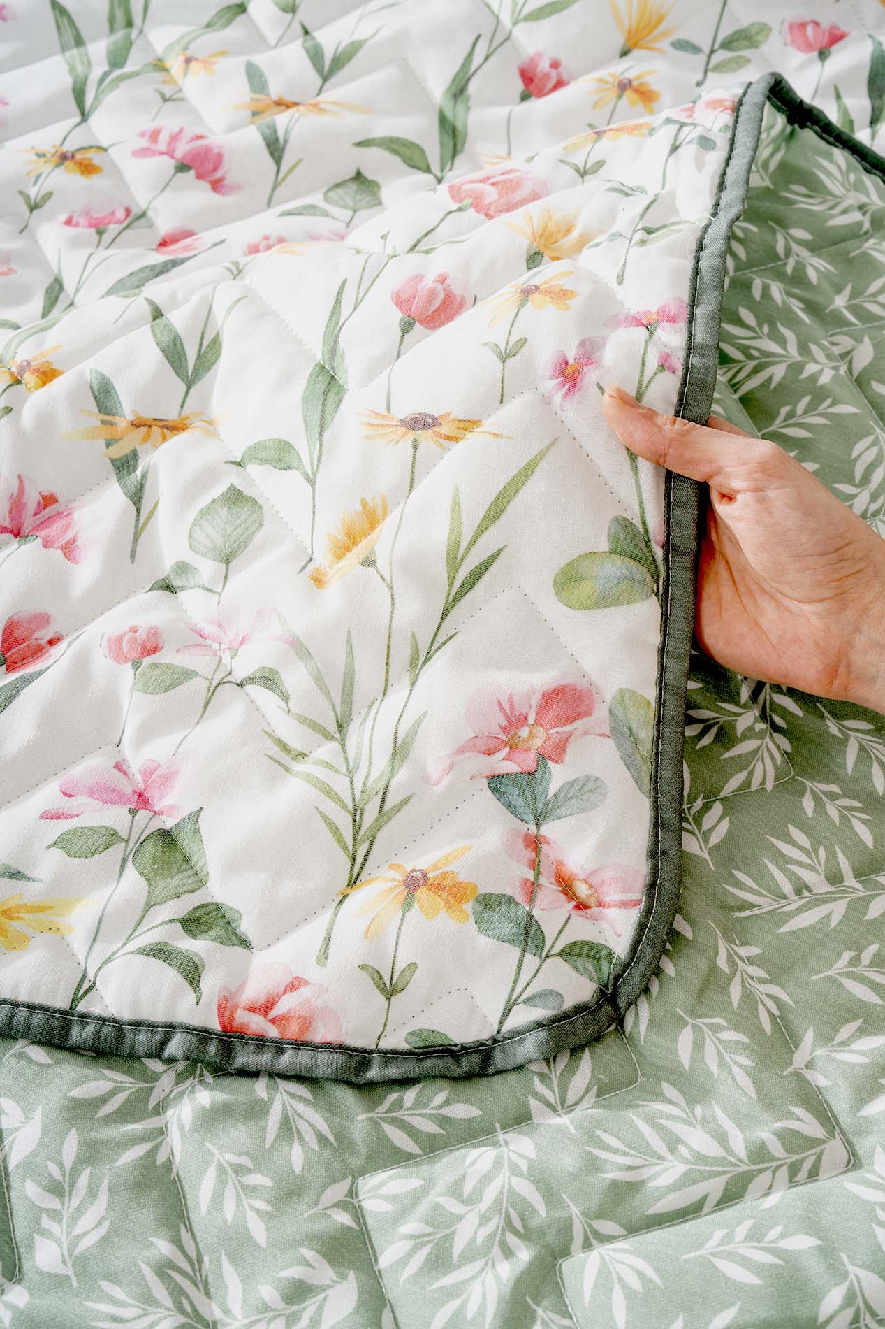 Couette bombée en polycoton Botanical