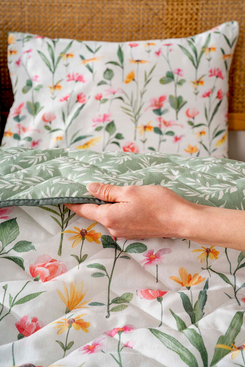 Couette bombée en polycoton Botanical