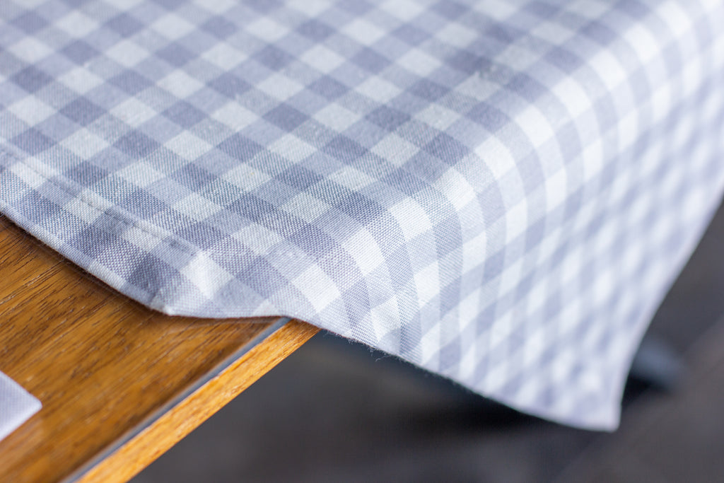 Moena ensemble de 7 pièces gris, 6 sous de plat + 1 chemin de table