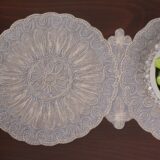 Ensemble de 7 pièces Venezia Beige, 6 sous plats 40x40cm + 1 chemin de table 110x40cm