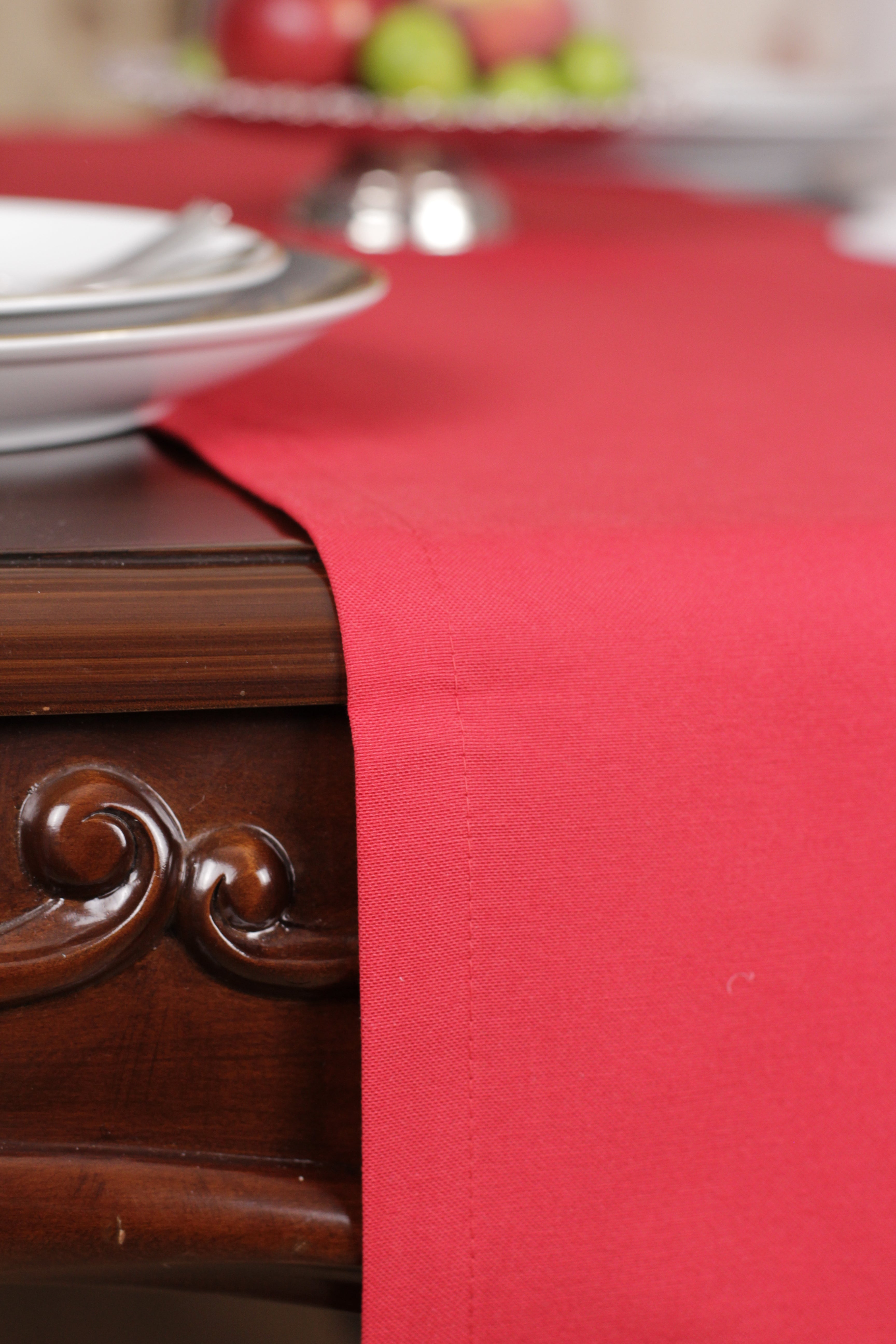 Chemin de table Polycoton Rouge 40*140cm