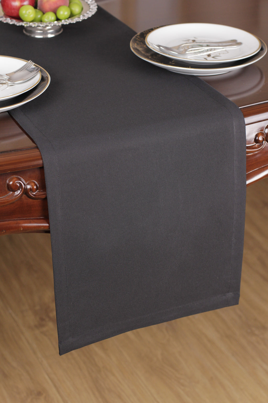 Chemin de table Polycoton Noir 40*140cm