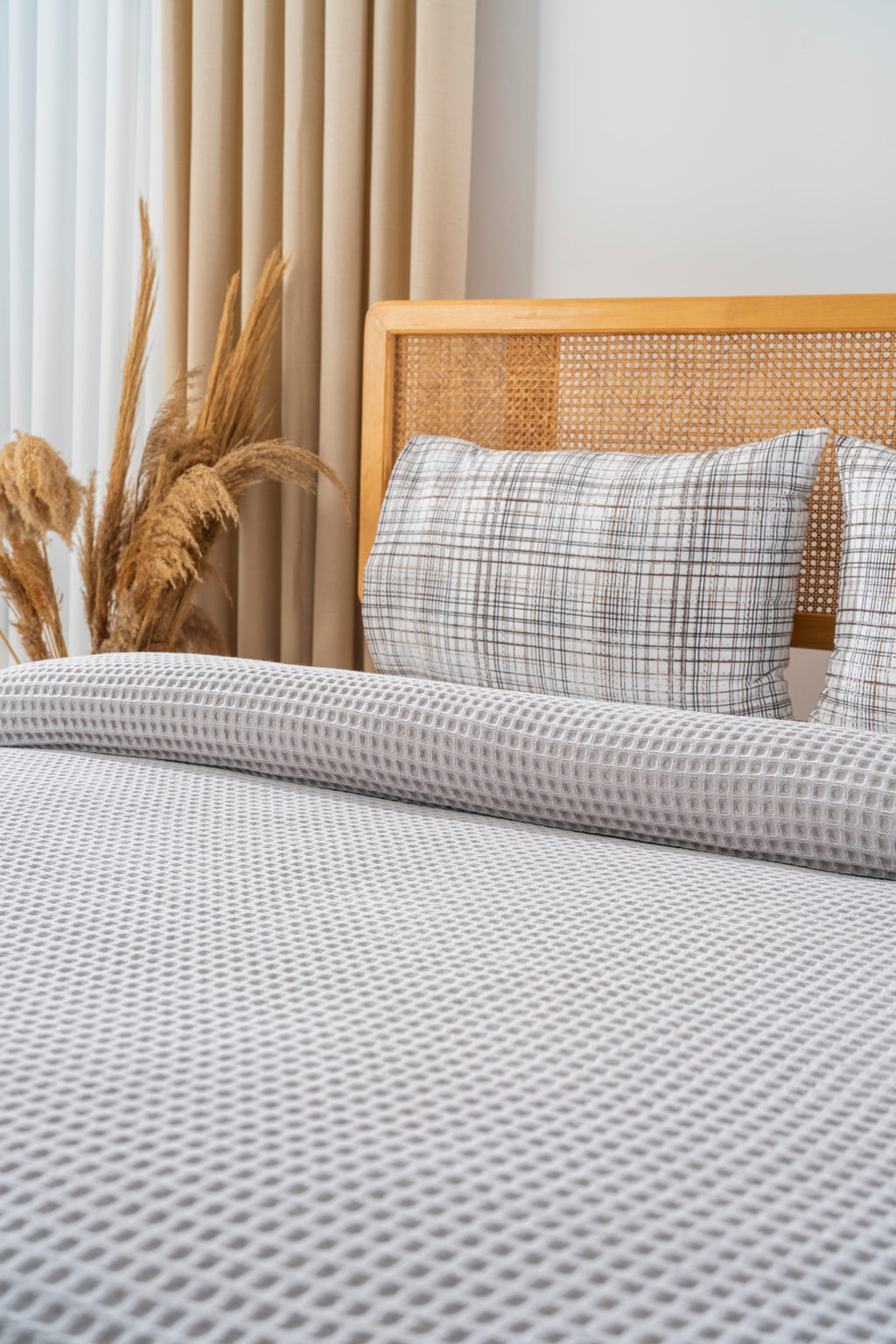 Parure de Piqué en Coton – 4 Pièces | Design Naturel & Moderne