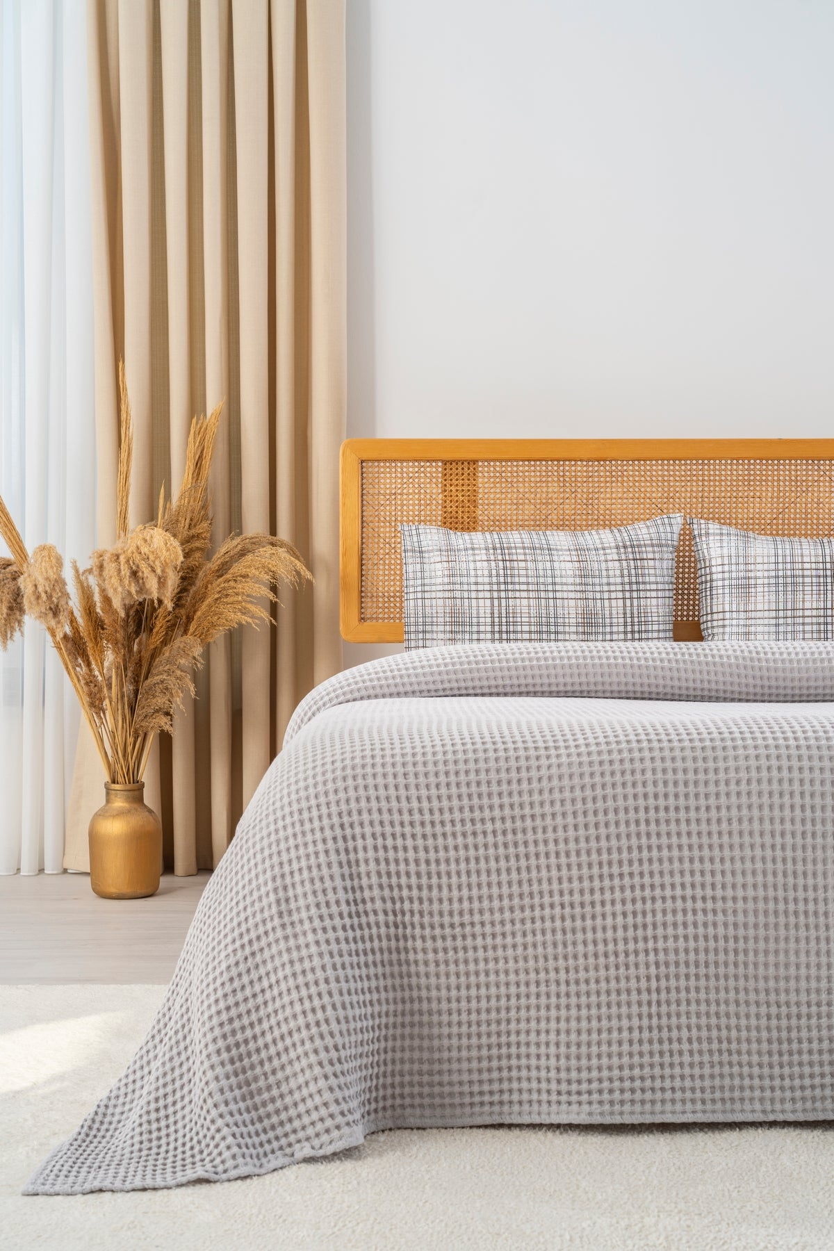 Parure de Piqué en Coton – 4 Pièces | Design Naturel & Moderne