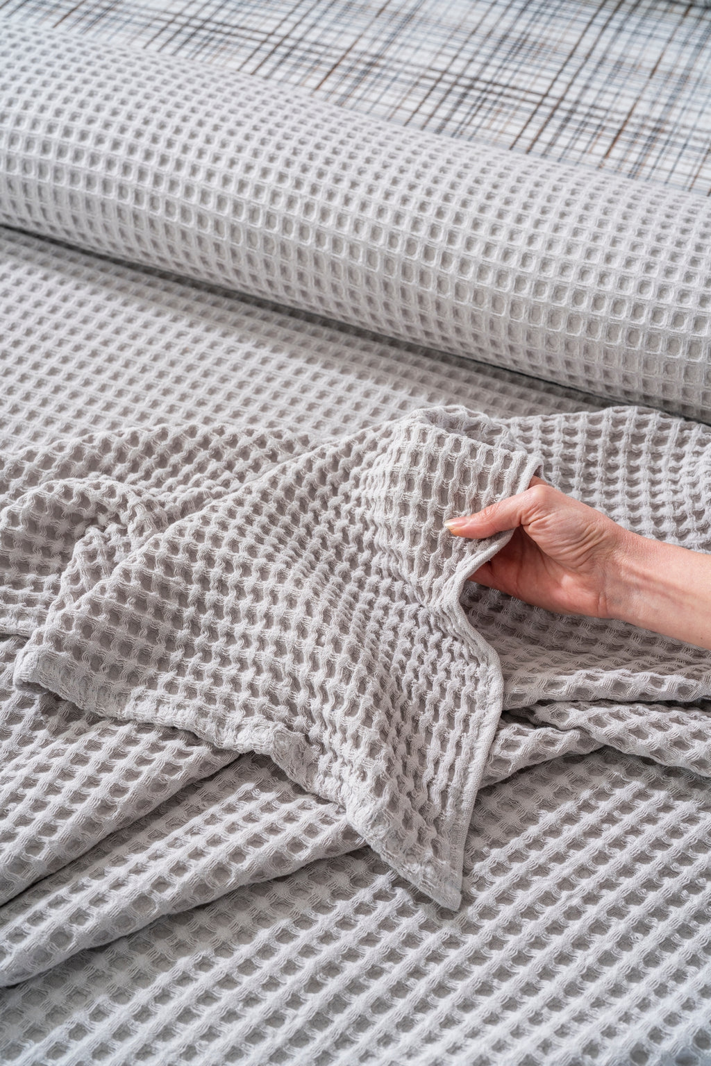 Parure de Piqué en Coton – 4 Pièces | Design Naturel & Moderne