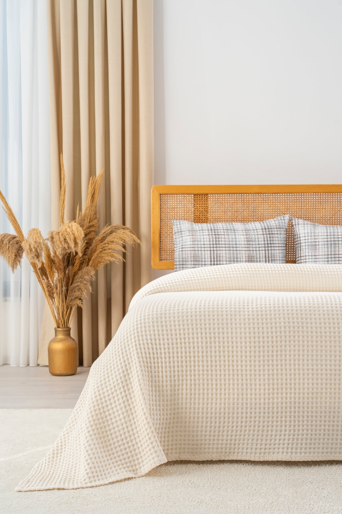 Parure de Piqué en Coton – 4 Pièces | Design Naturel & Moderne