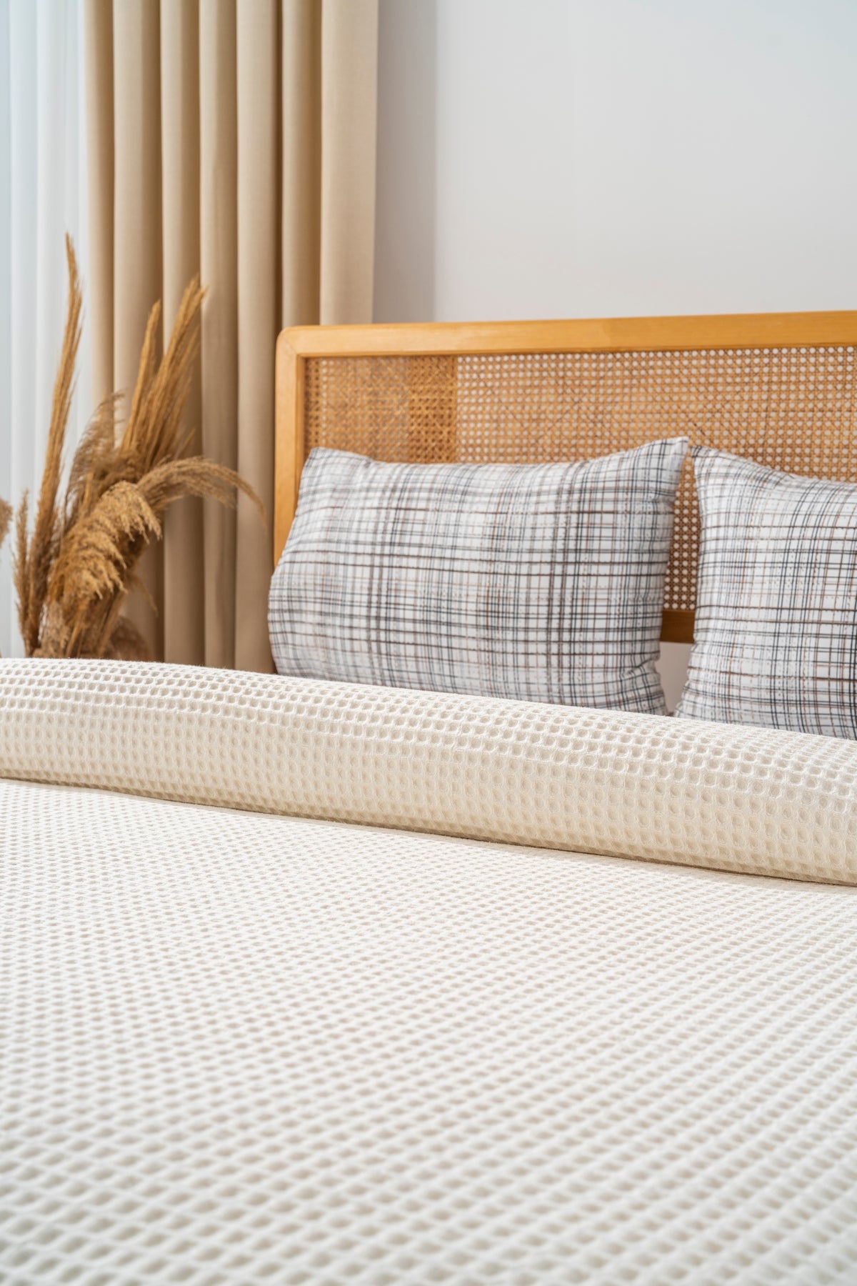 Parure de Piqué en Coton – 4 Pièces | Design Naturel & Moderne