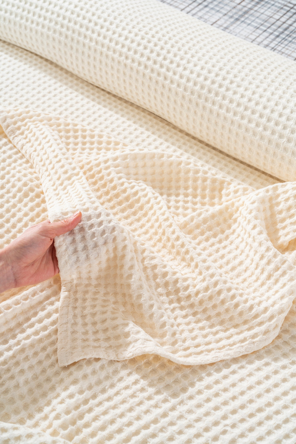 Parure de Piqué en Coton – 4 Pièces | Design Naturel & Moderne