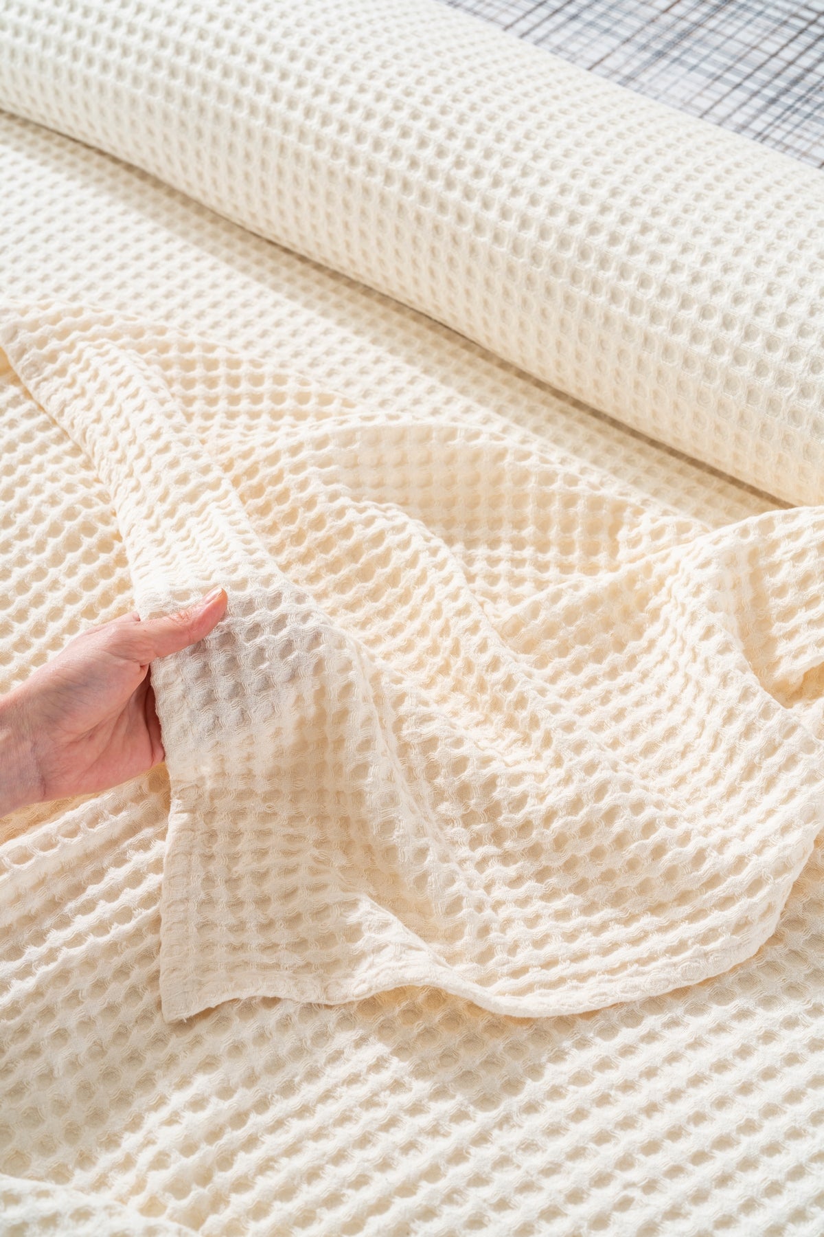 Parure de Piqué en Coton – 4 Pièces | Design Naturel & Moderne