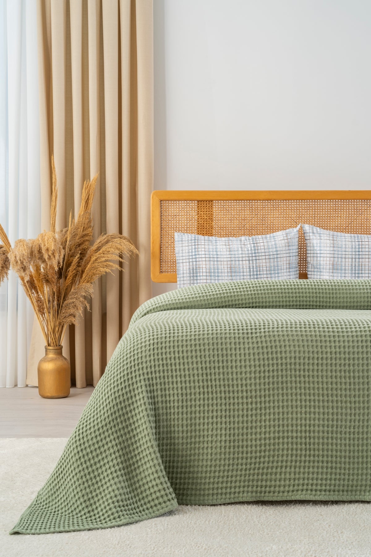 Parure de Piqué en Coton – 4 Pièces | Design Naturel & Moderne