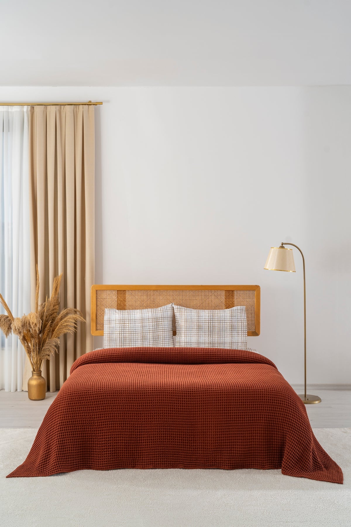 Parure de Piqué en Coton – 4 Pièces | Design Naturel & Moderne