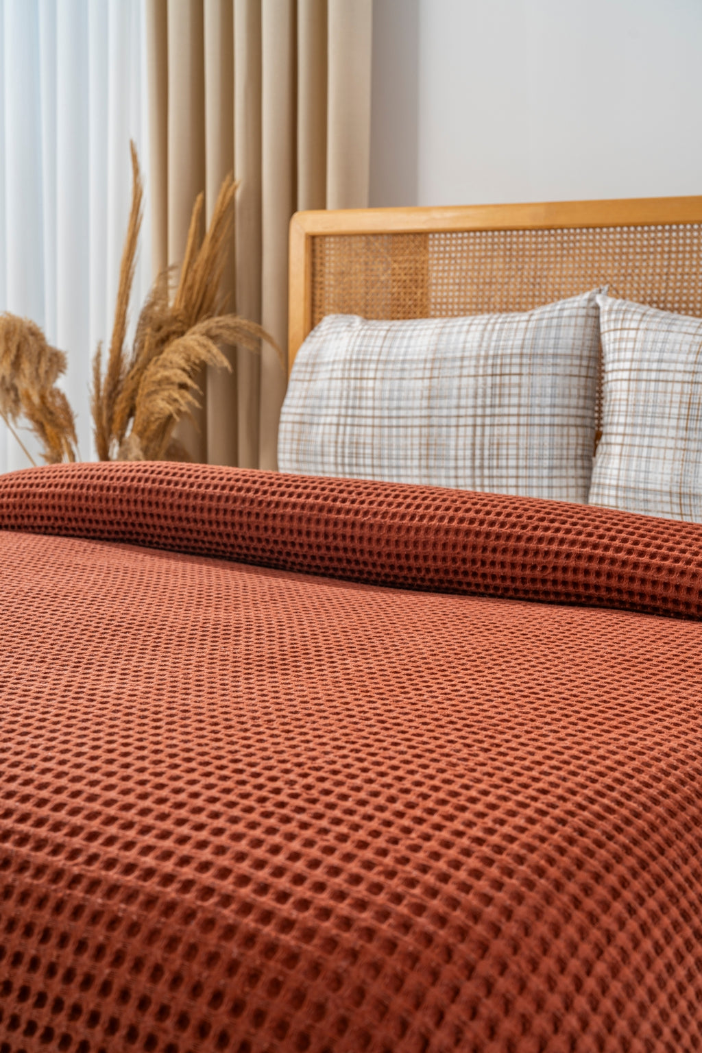 Parure de Piqué en Coton – 4 Pièces | Design Naturel & Moderne