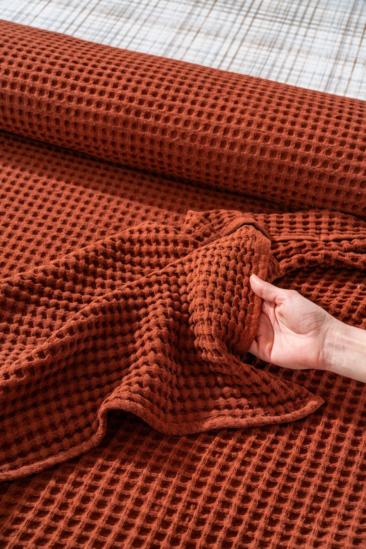 Parure de Piqué en Coton – 4 Pièces | Design Naturel & Moderne