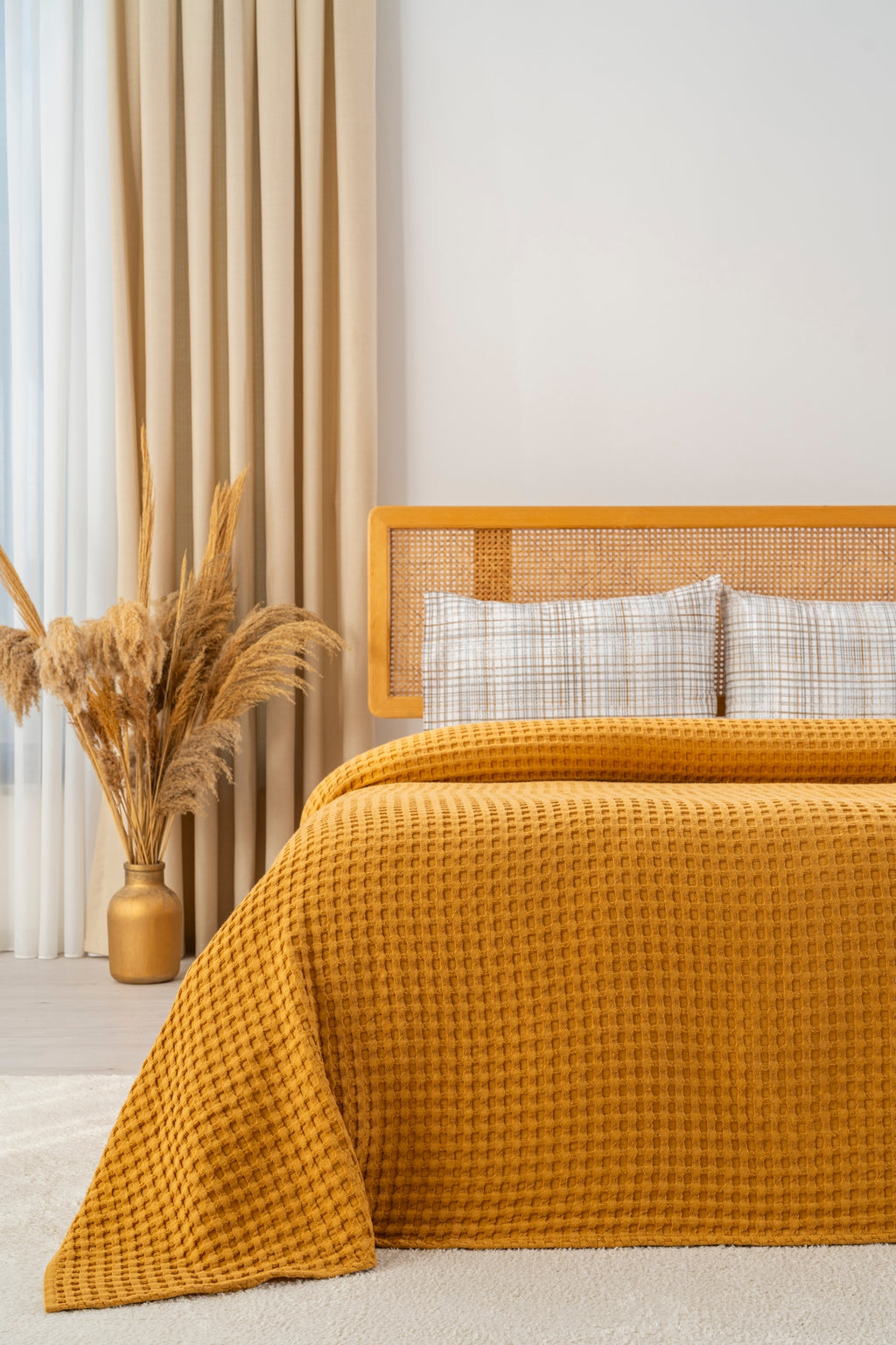 Parure de Piqué en Coton – 4 Pièces | Design Naturel & Moderne