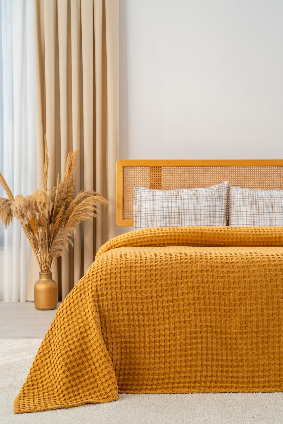 Parure de Piqué en Coton – 4 Pièces | Design Naturel & Moderne