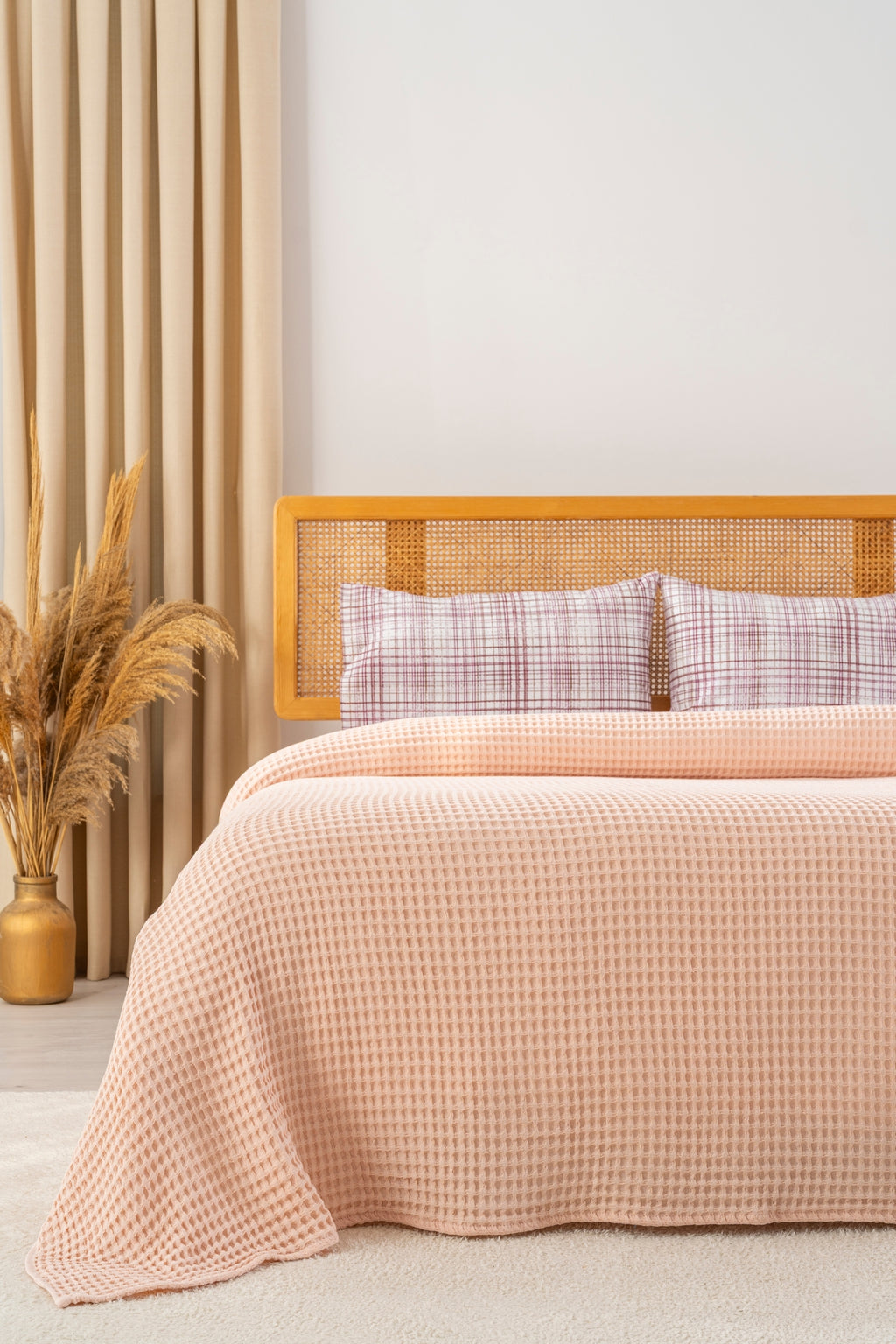 Parure de Piqué en Coton – 4 Pièces | Design Naturel & Moderne