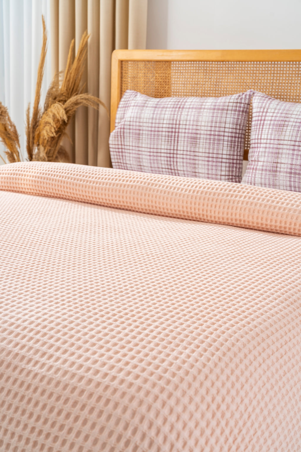 Parure de Piqué en Coton – 4 Pièces | Design Naturel & Moderne