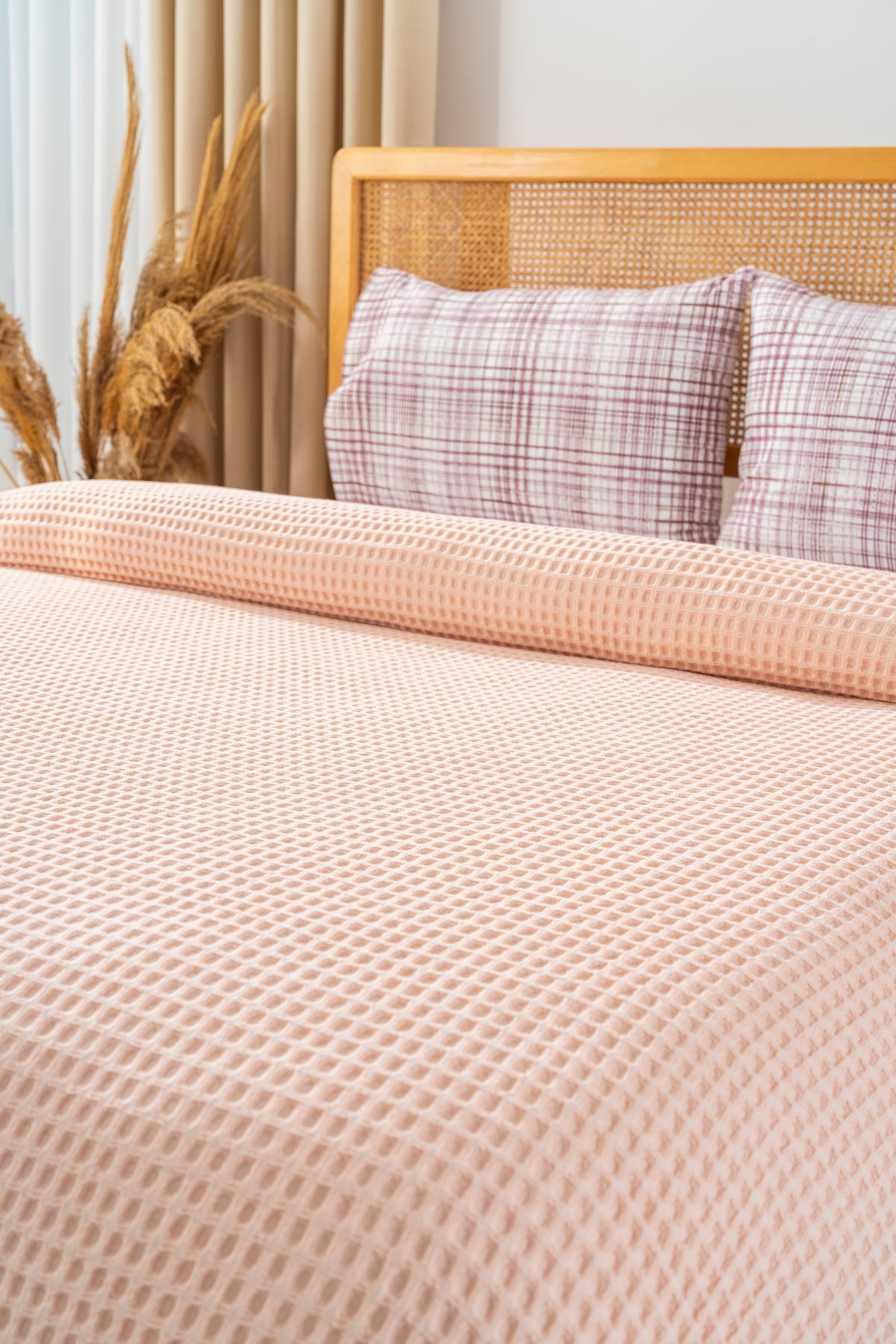 Parure de Piqué en Coton – 4 Pièces | Design Naturel & Moderne