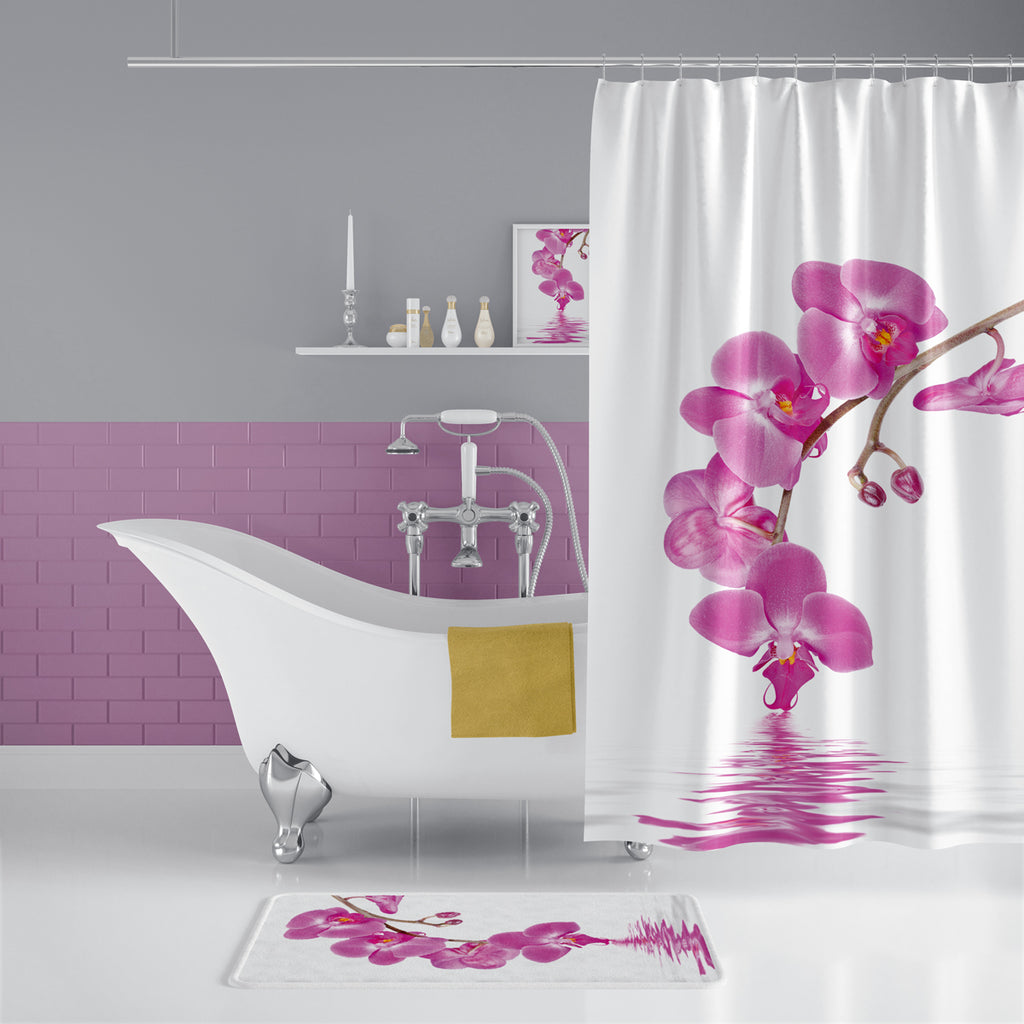 Rideau de douche Orchid Imprimé Imperméable 180cm / 200cm