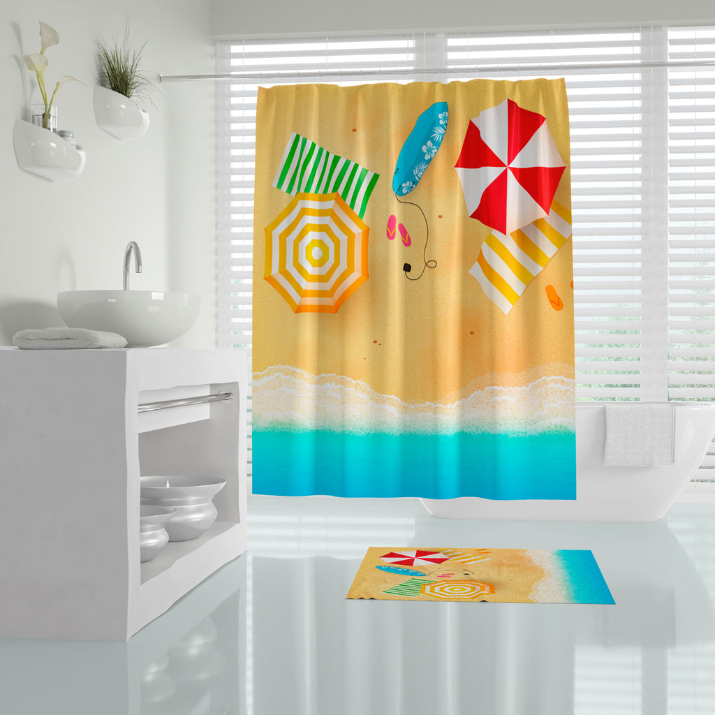 Rideau de Douche Summer Imprimé Imperméable 180 * 200cm