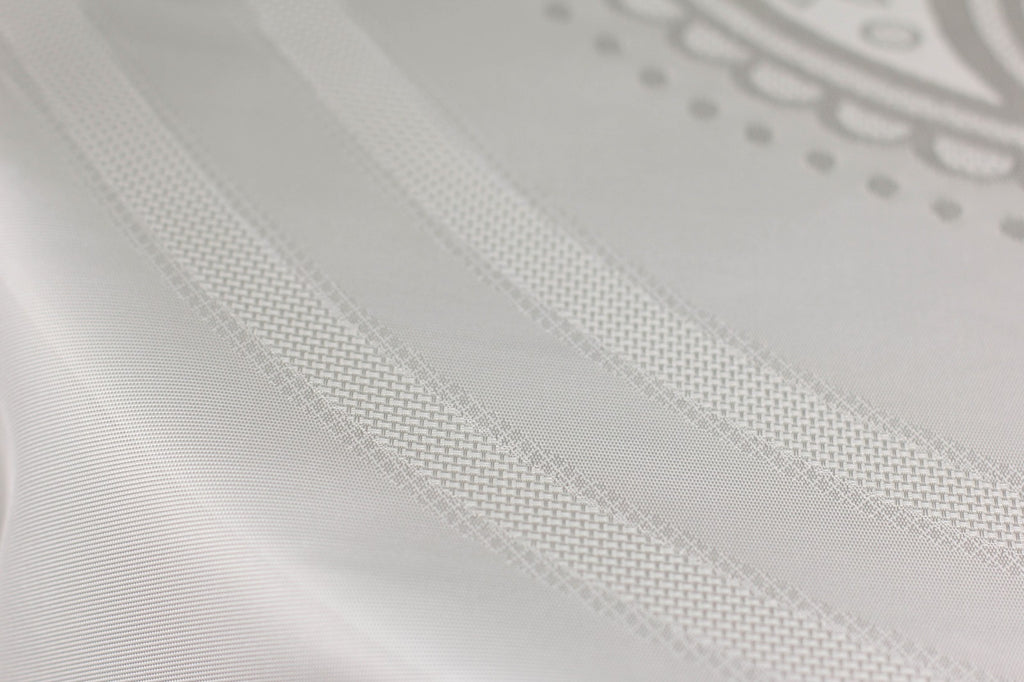 Nappe de Table Ronde Blanc cassé Jacquard 160 cm