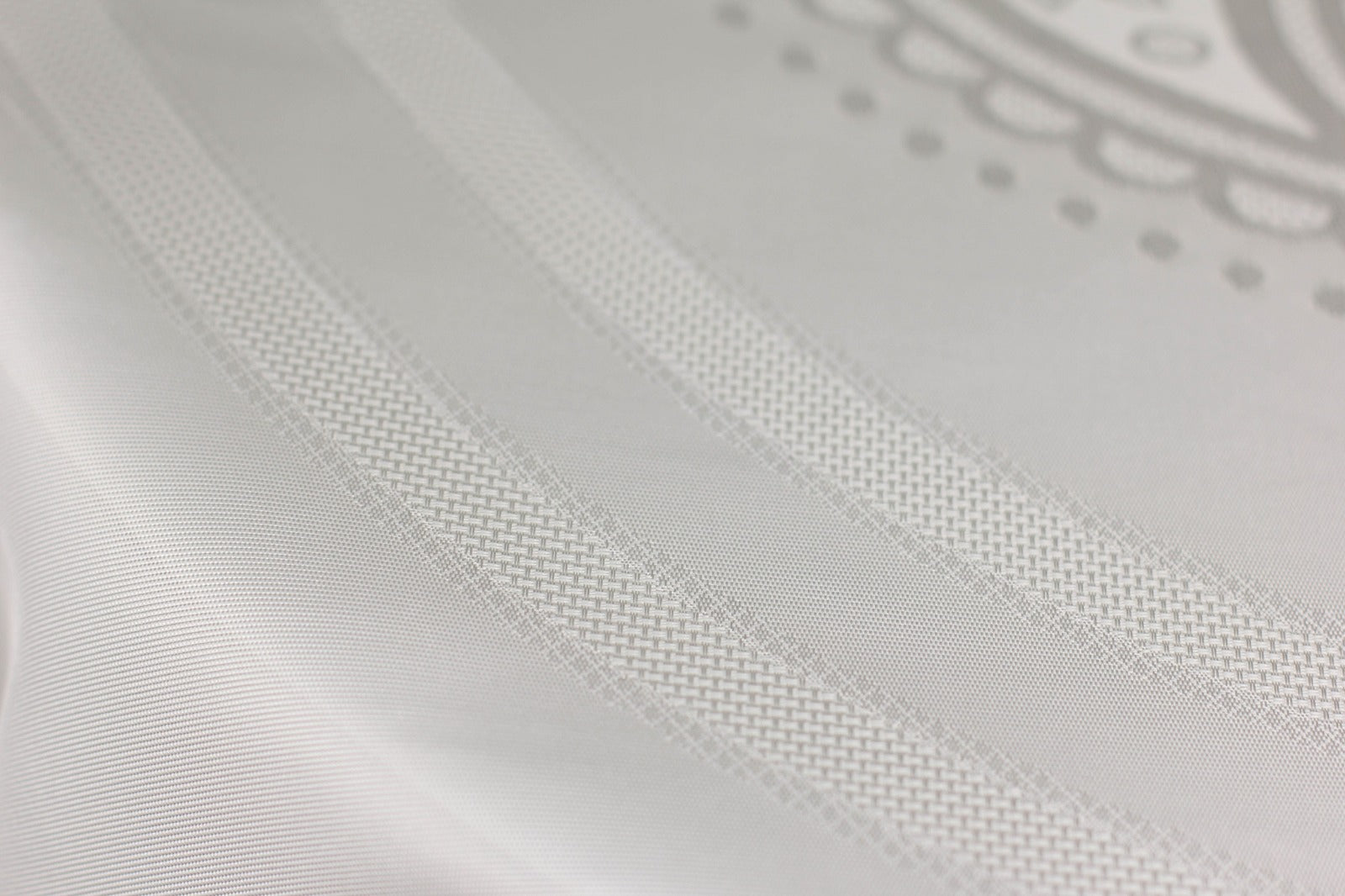 Nappe de Table Ronde Blanc cassé Jacquard 160 cm